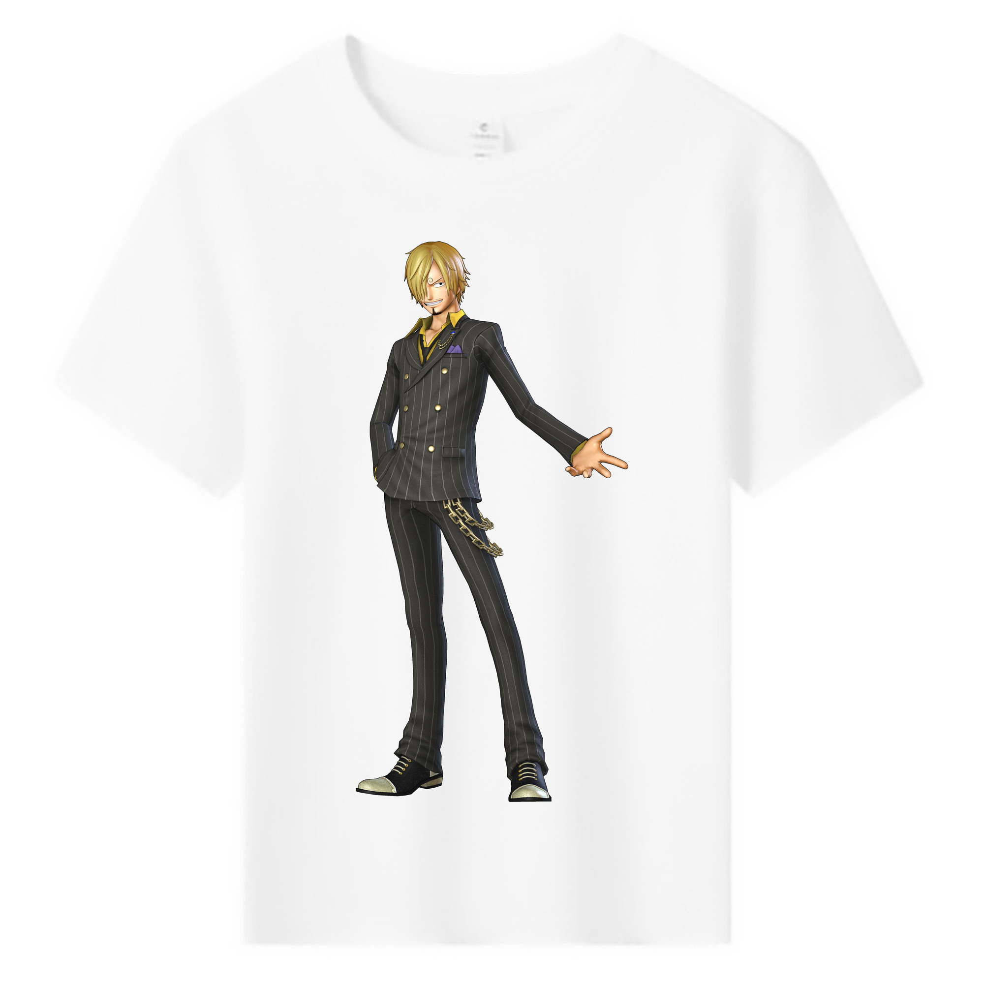 （画像用） ワンピース サンジ ONE PIECE Sanji 綿100％キッズTシャツ（フロントプリント）