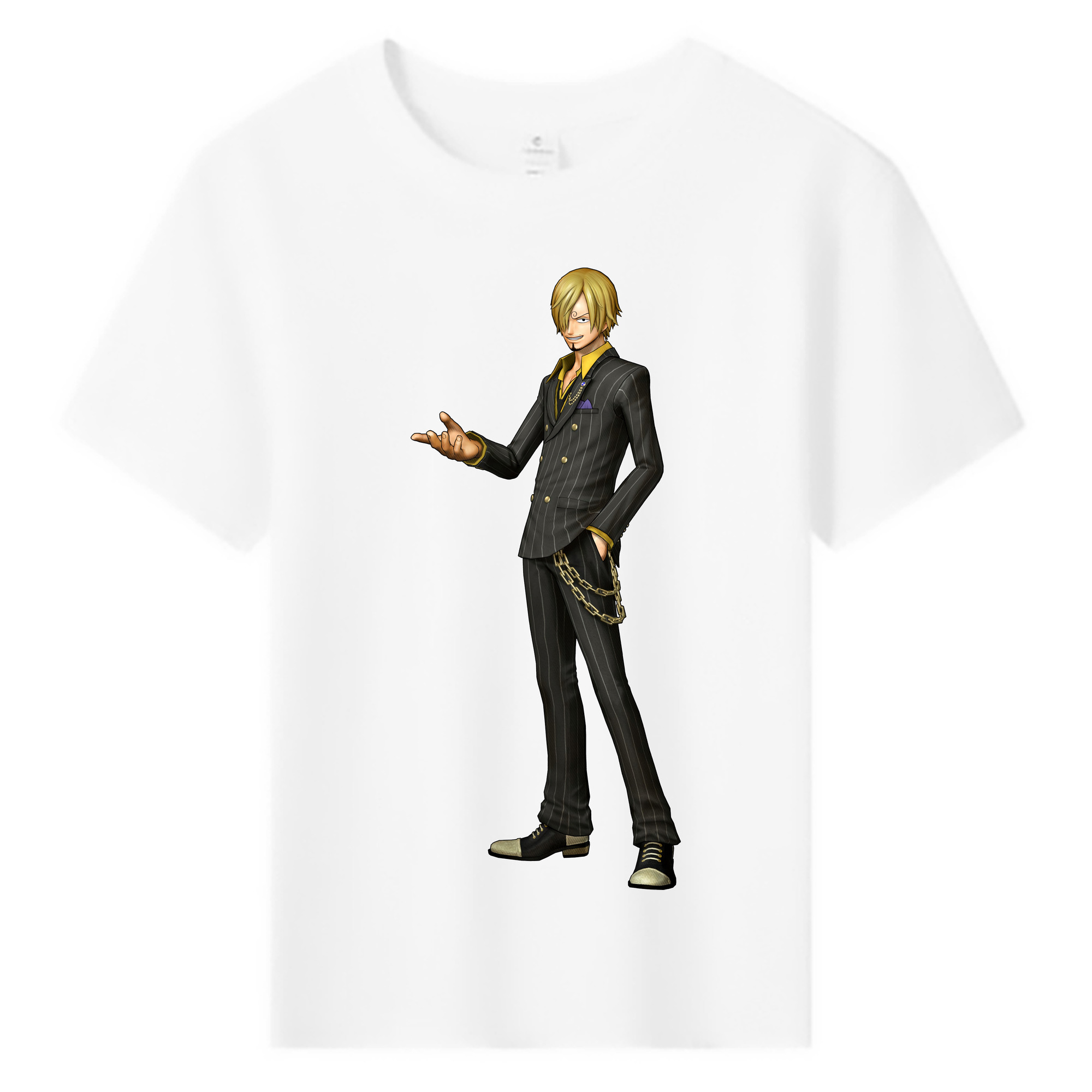 （画像用） ワンピース サンジ ONE PIECE Sanji 綿100％キッズTシャツ（フロントプリント）