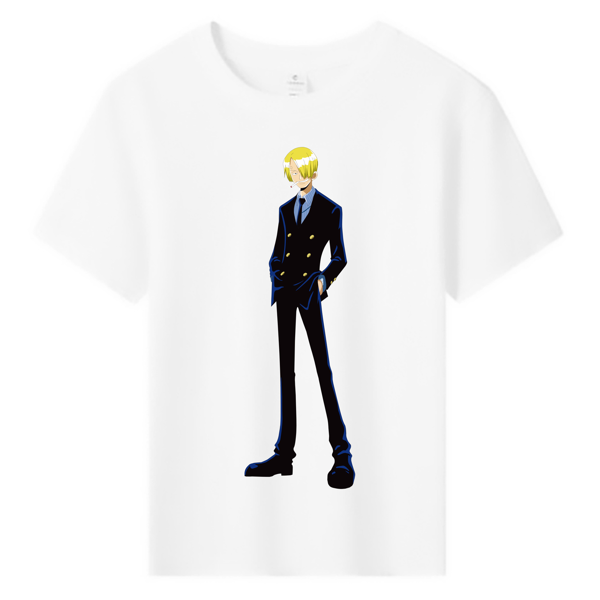（画像用） ワンピース サンジ ONE PIECE Sanji 綿100％キッズTシャツ（フロントプリント）