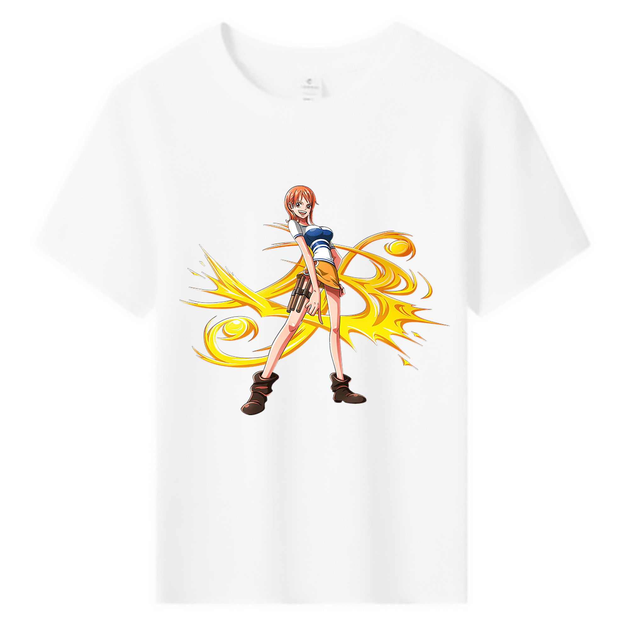 （画像用） ワンピース ナミ ONE PIECE Nami 綿100％キッズTシャツ（フロントプリント）