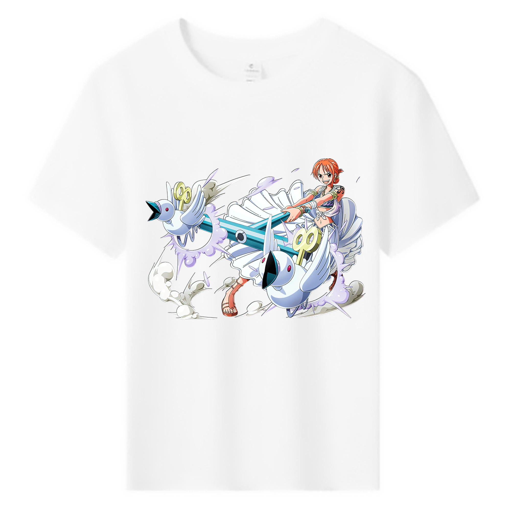 （画像用） ワンピース ナミ ONE PIECE Nami 綿100％キッズTシャツ（フロントプリント）