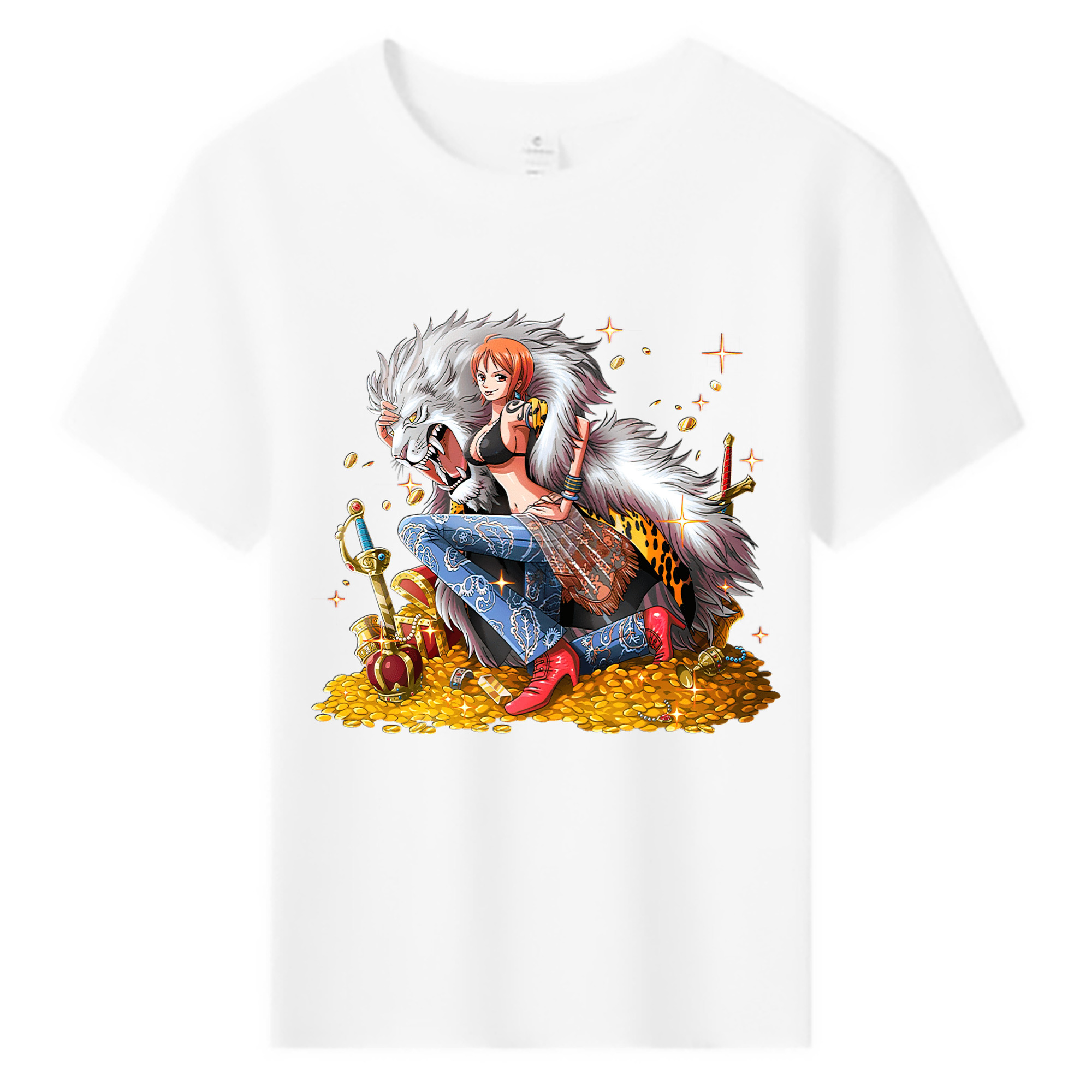（画像用） ワンピース ナミ ONE PIECE Nami 綿100％キッズTシャツ（フロントプリント）