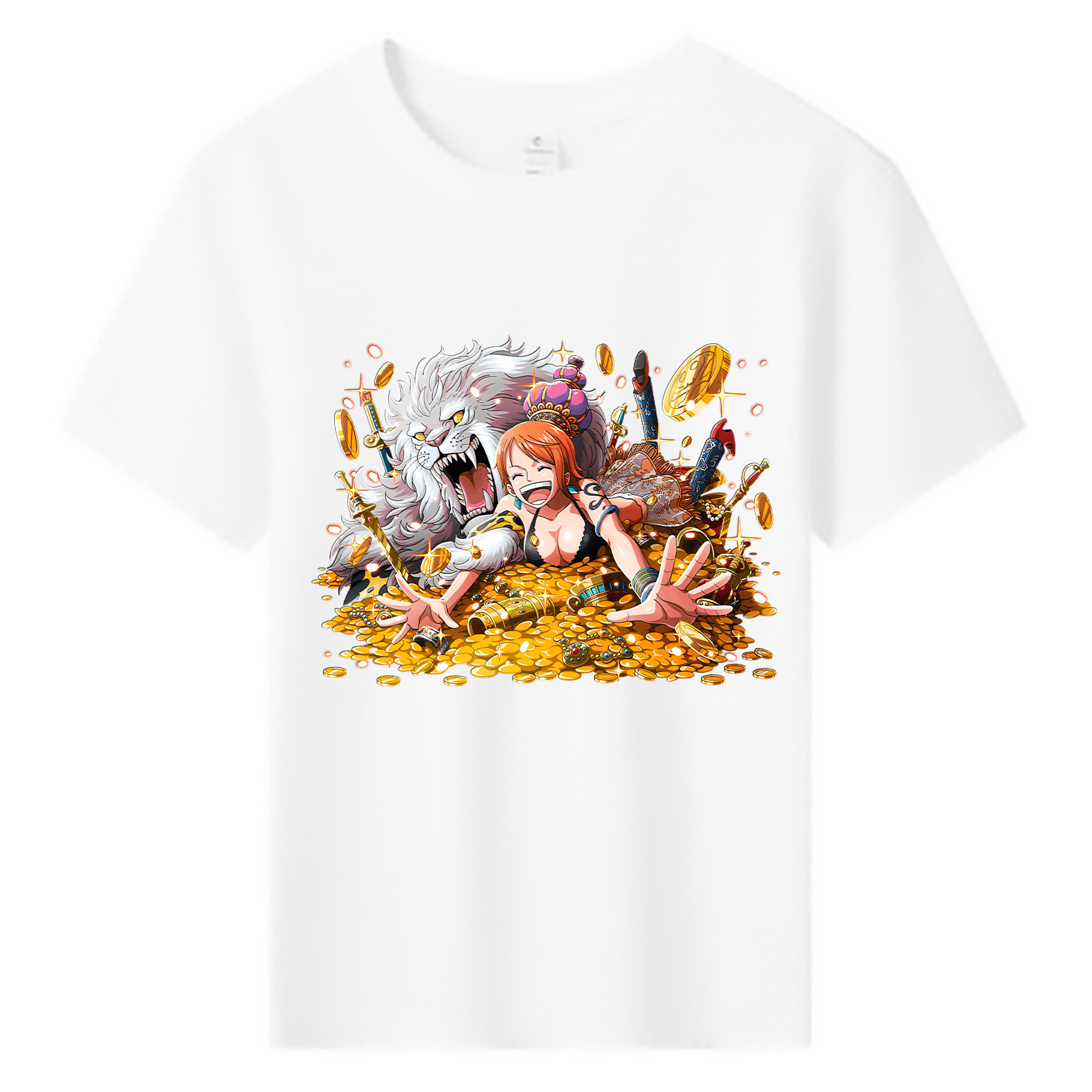 （画像用） ワンピース ナミ ONE PIECE Nami 綿100％キッズTシャツ（フロントプリント）