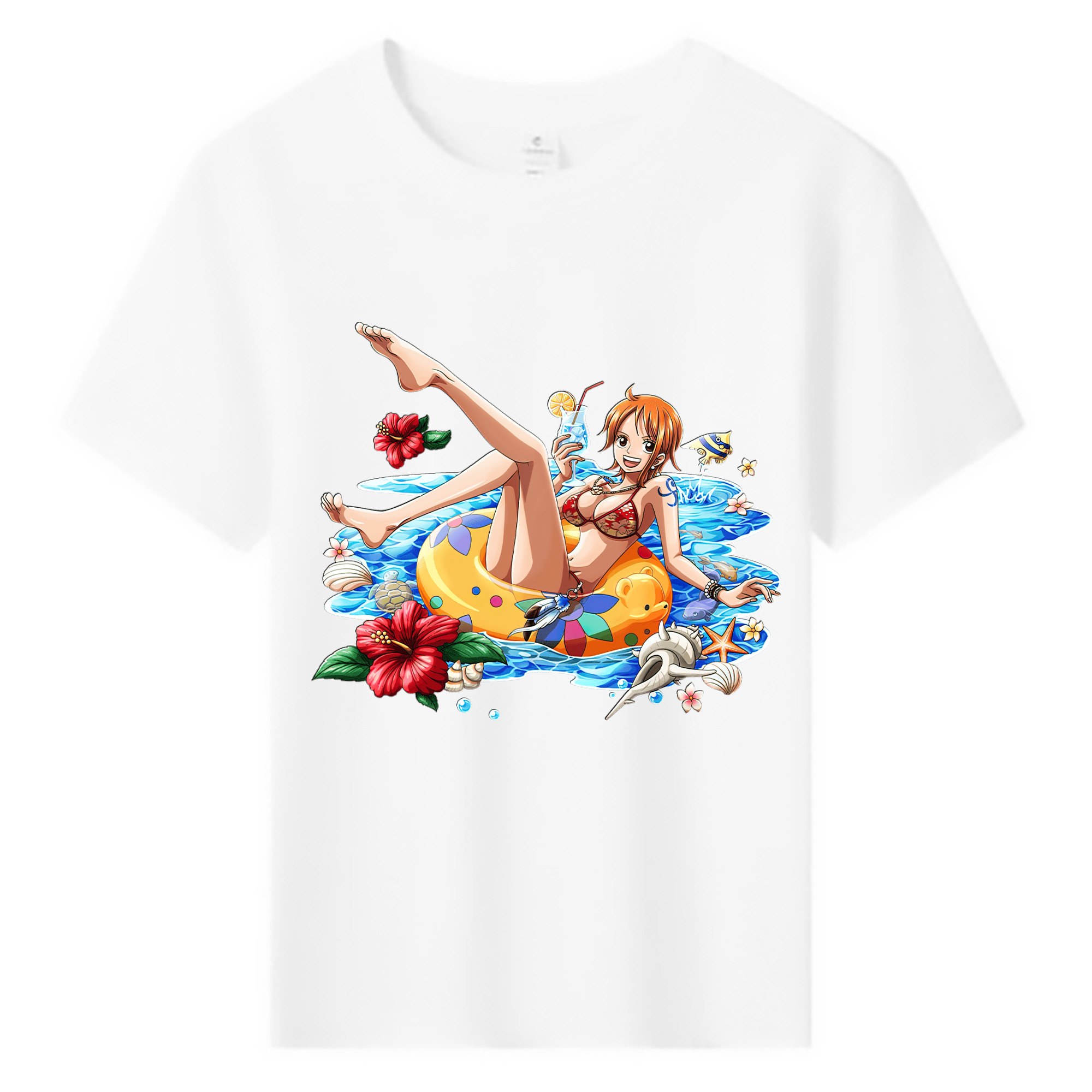 （画像用） ワンピース ナミ ONE PIECE Nami 綿100％キッズTシャツ（フロントプリント）