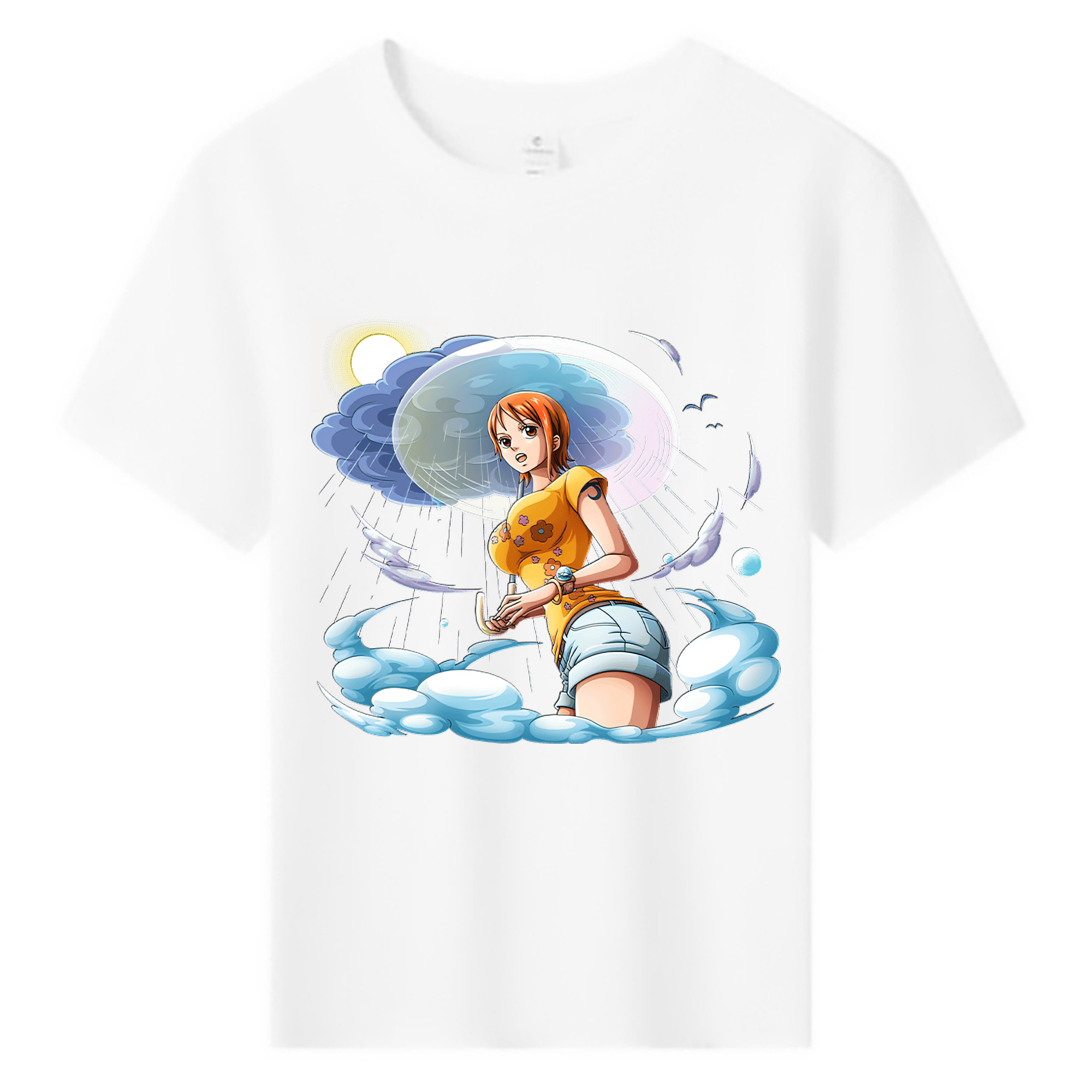 （画像用） ワンピース ナミ ONE PIECE Nami 綿100％キッズTシャツ（フロントプリント）
