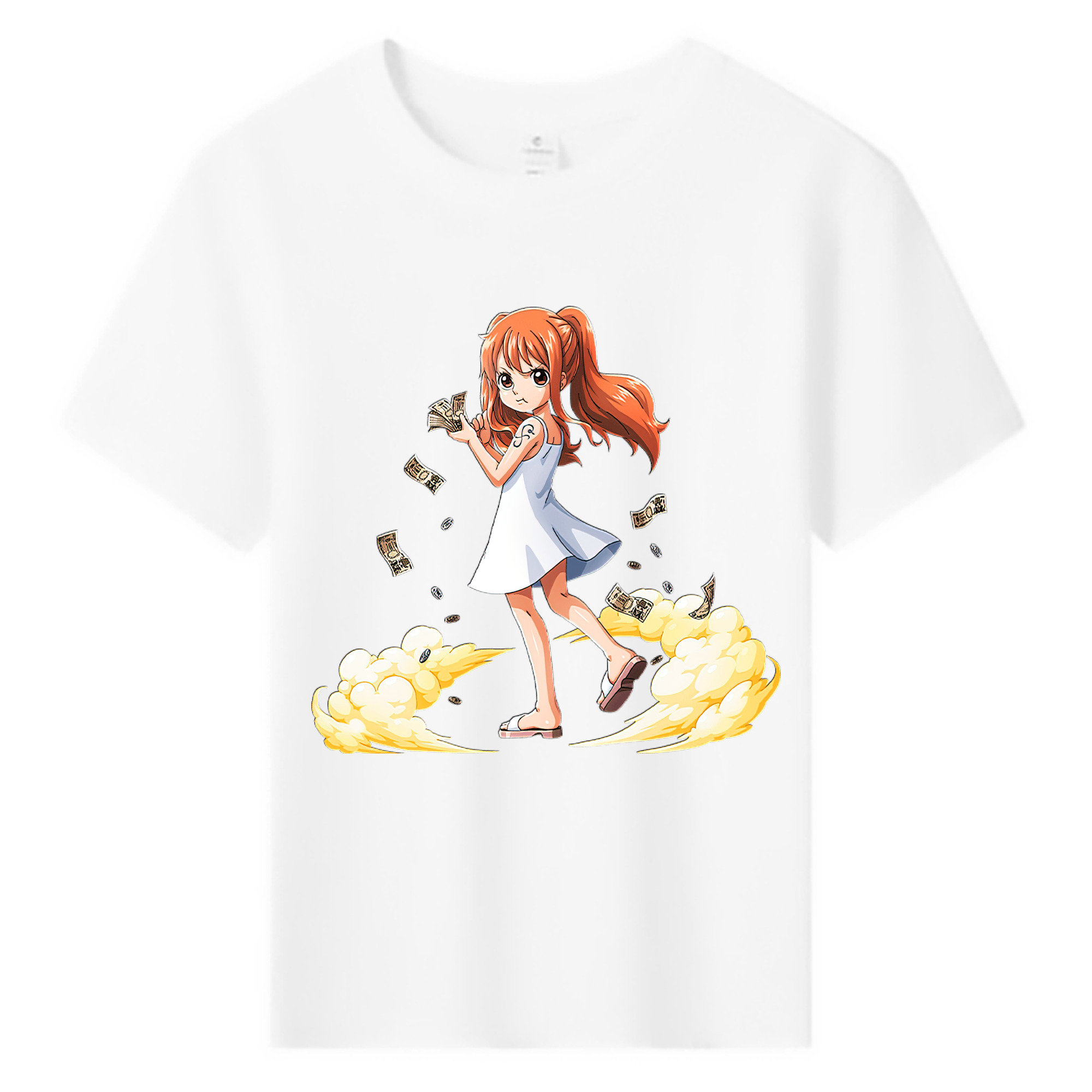 （画像用） ワンピース ナミ ONE PIECE Nami 綿100％キッズTシャツ（フロントプリント）