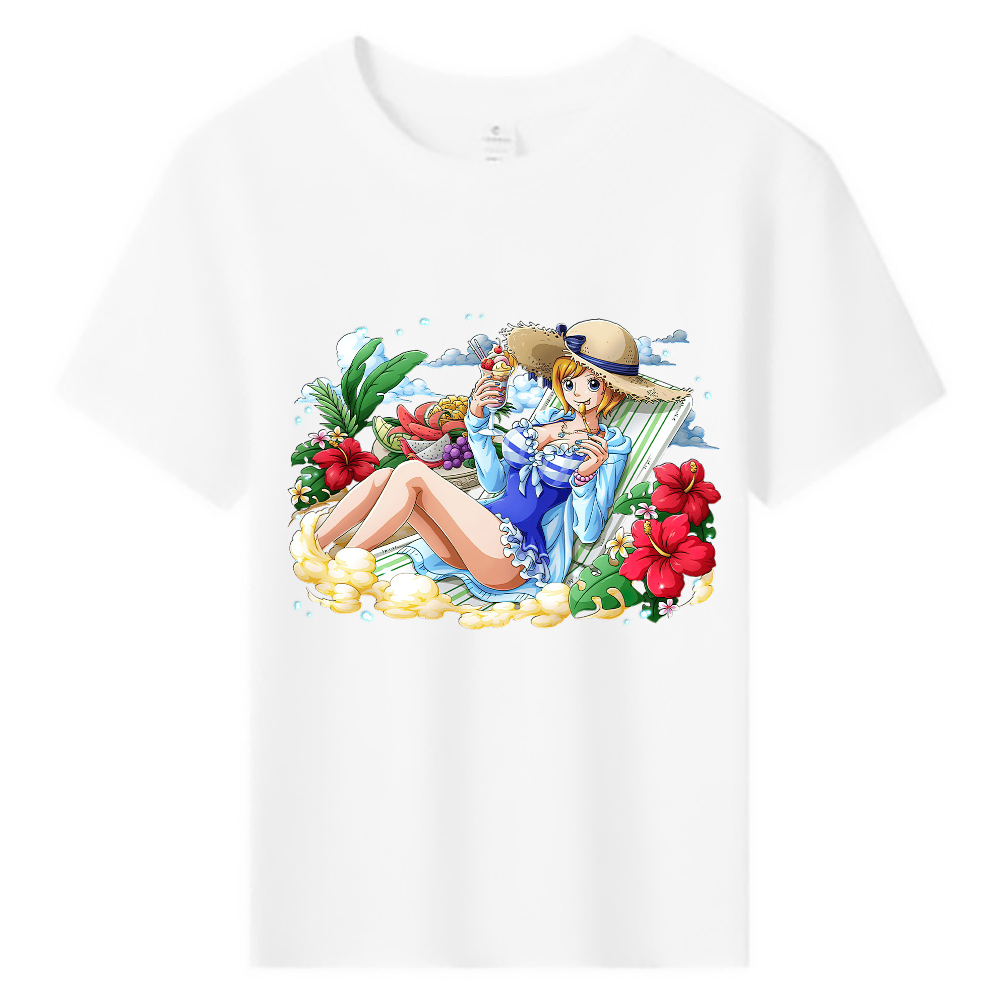 （画像用） ワンピース ナミ ONE PIECE Nami 綿100％キッズTシャツ（フロントプリント）