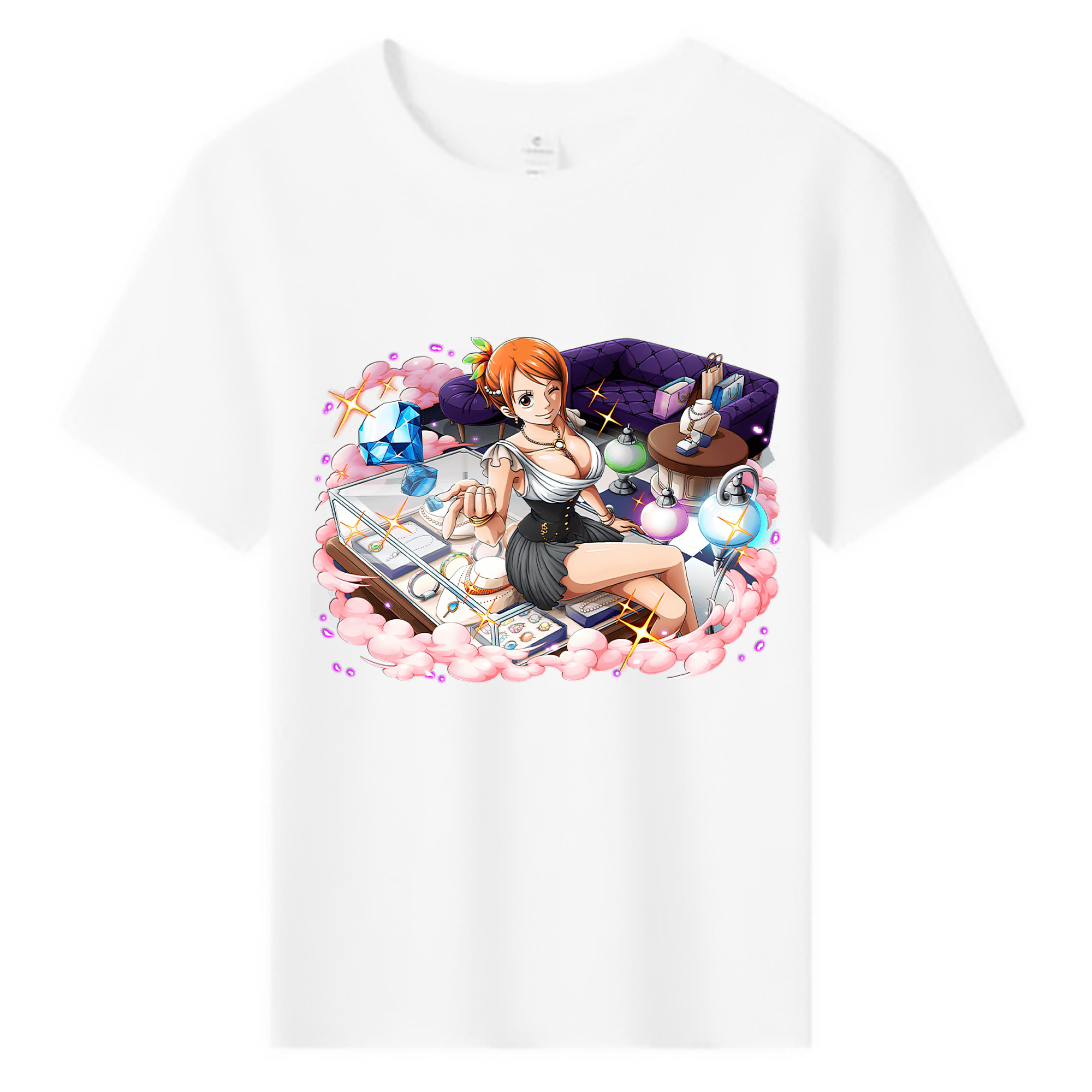 （画像用） ワンピース ナミ ONE PIECE Nami 綿100％キッズTシャツ（フロントプリント）
