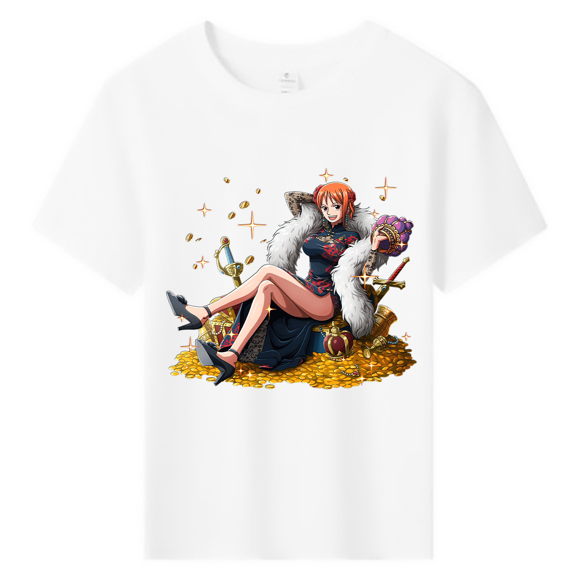 （画像用） ワンピース ナミ ONE PIECE Nami 綿100％キッズTシャツ（フロントプリント）
