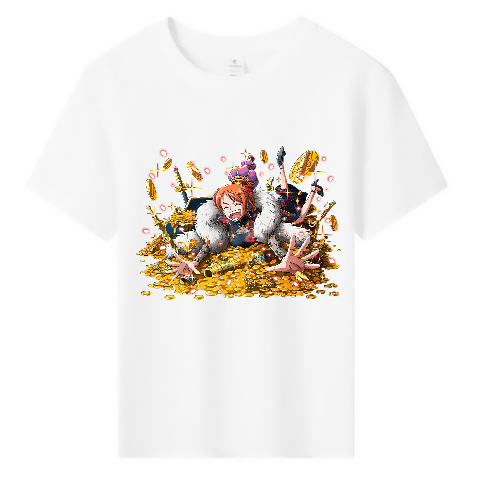 （画像用） ワンピース ナミ ONE PIECE Nami 綿100％キッズTシャツ（フロントプリント）