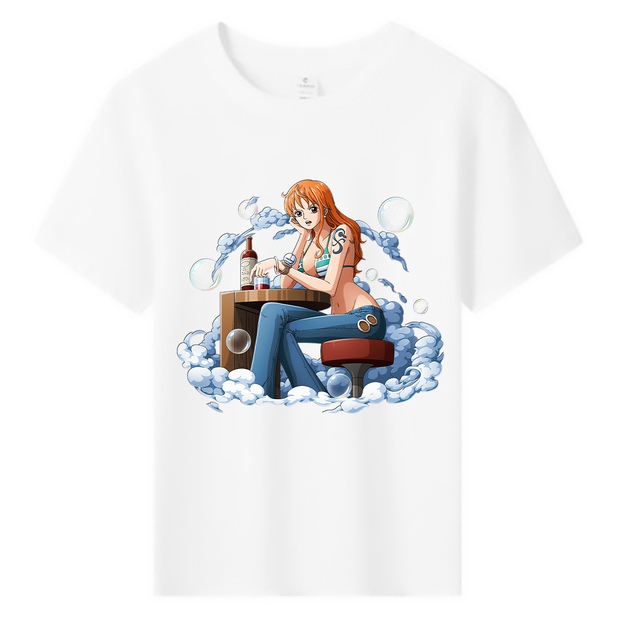 （画像用） ワンピース ナミ ONE PIECE Nami 綿100％キッズTシャツ（フロントプリント）