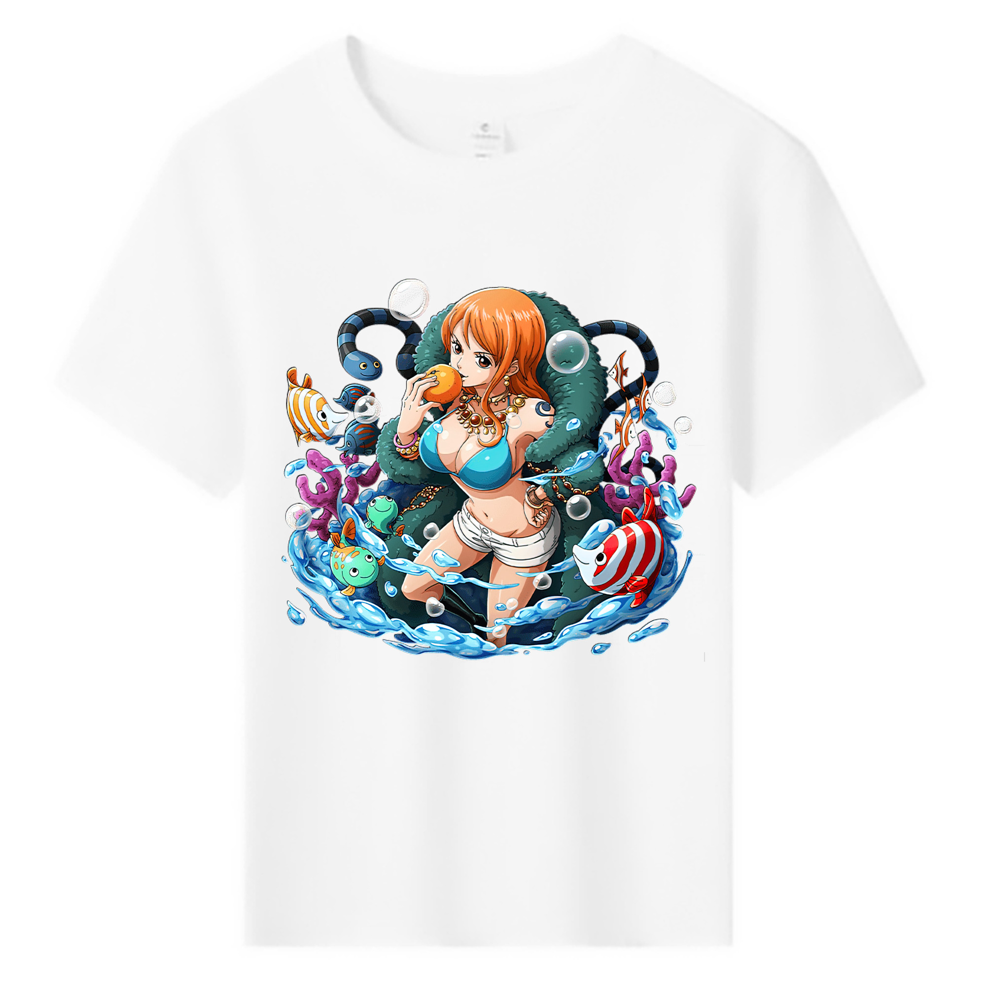 （画像用） ワンピース ナミ ONE PIECE Nami 綿100％キッズTシャツ（フロントプリント）