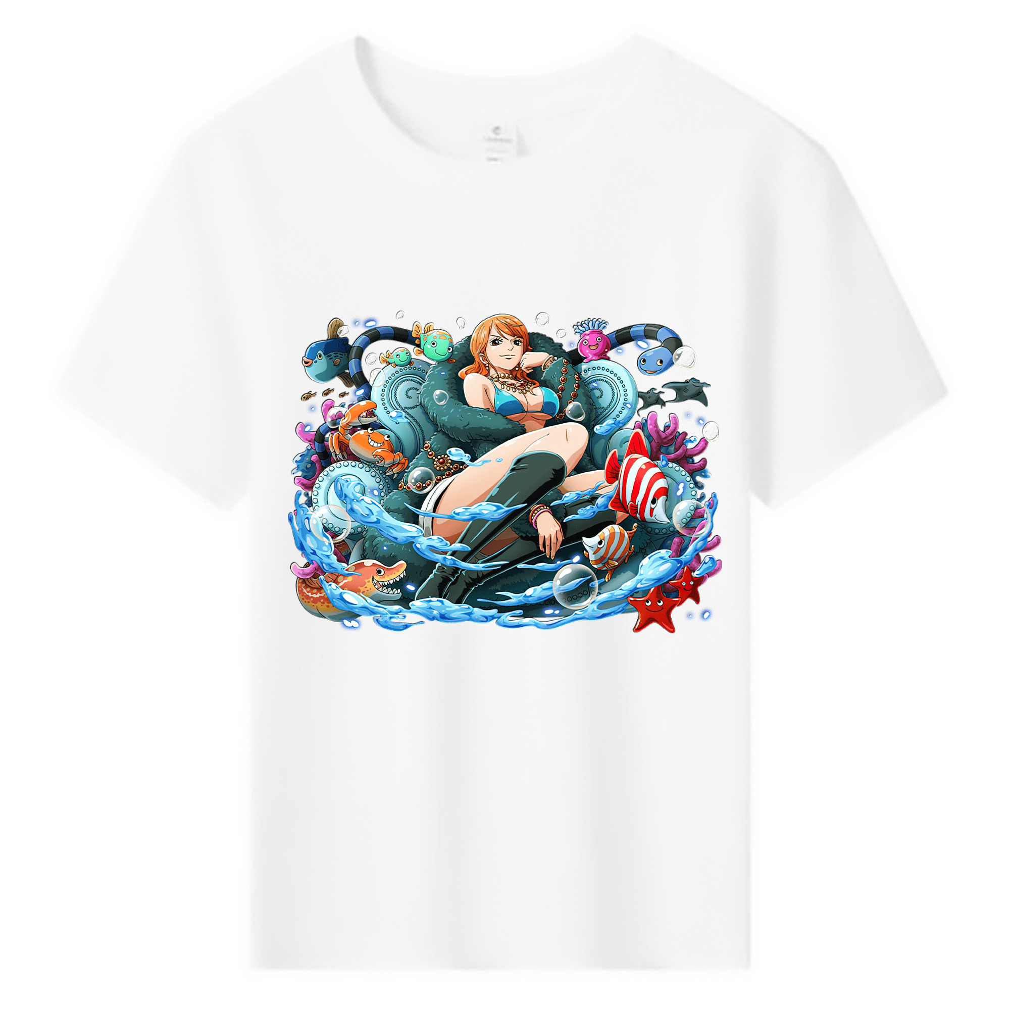 （画像用） ワンピース ナミ ONE PIECE Nami 綿100％キッズTシャツ（フロントプリント）