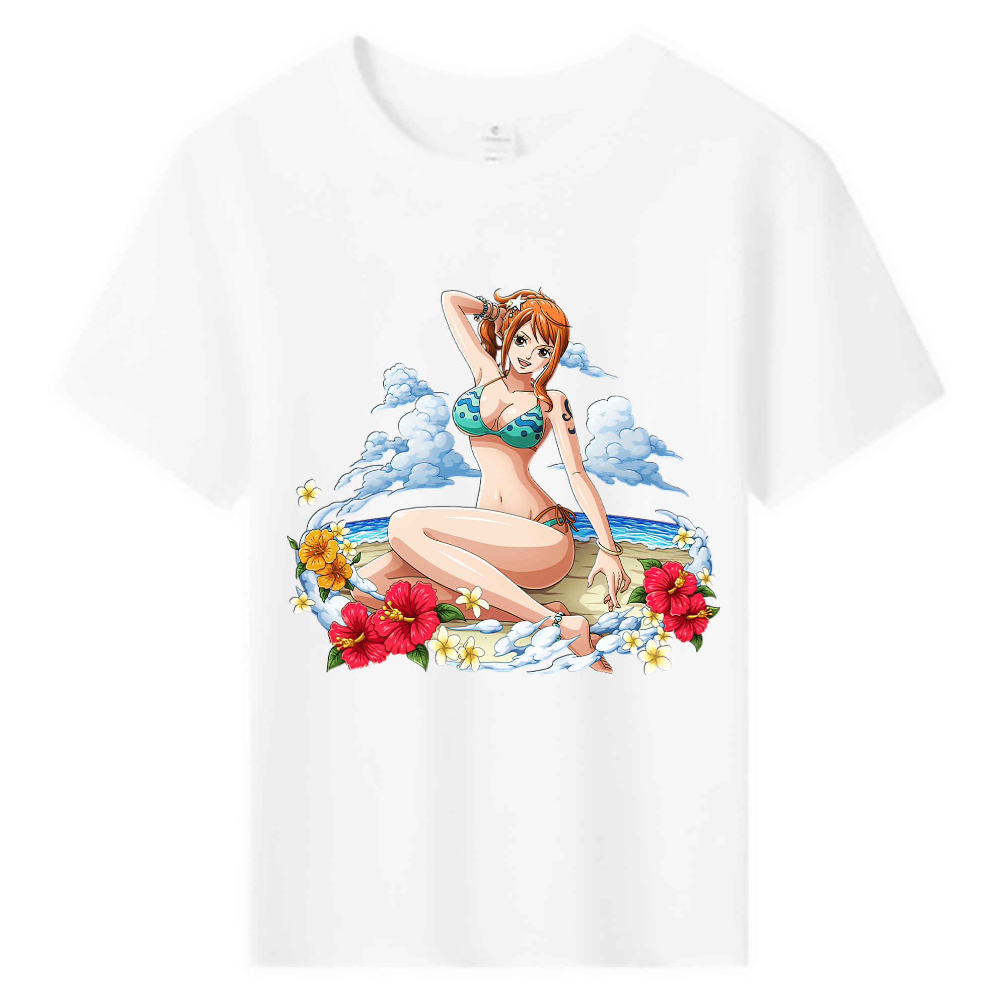 （画像用） ワンピース ナミ ONE PIECE Nami 綿100％キッズTシャツ（フロントプリント）