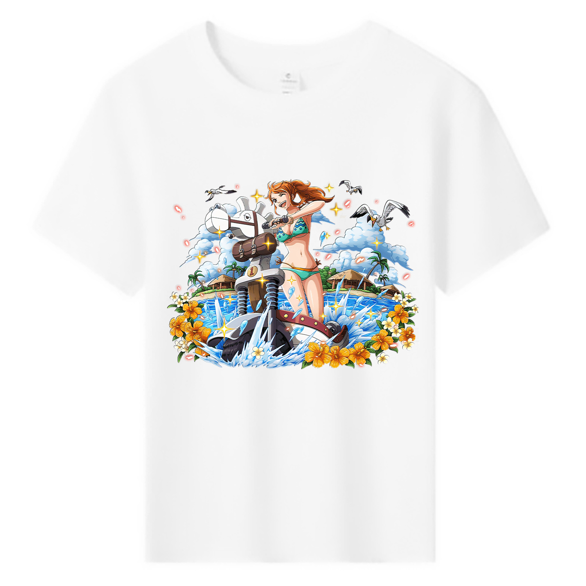 （画像用） ワンピース ナミ ONE PIECE Nami 綿100％キッズTシャツ（フロントプリント）