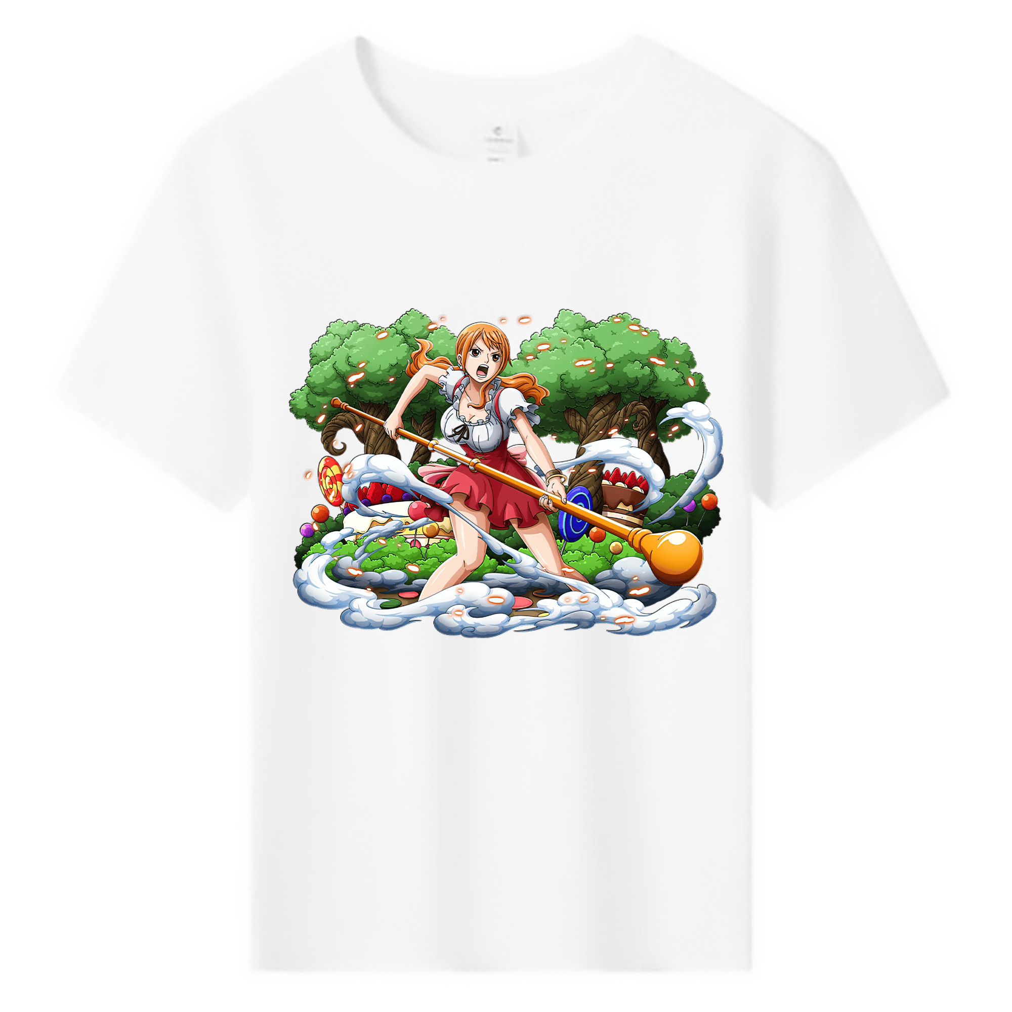 （画像用） ワンピース ナミ ONE PIECE Nami 綿100％キッズTシャツ（フロントプリント）