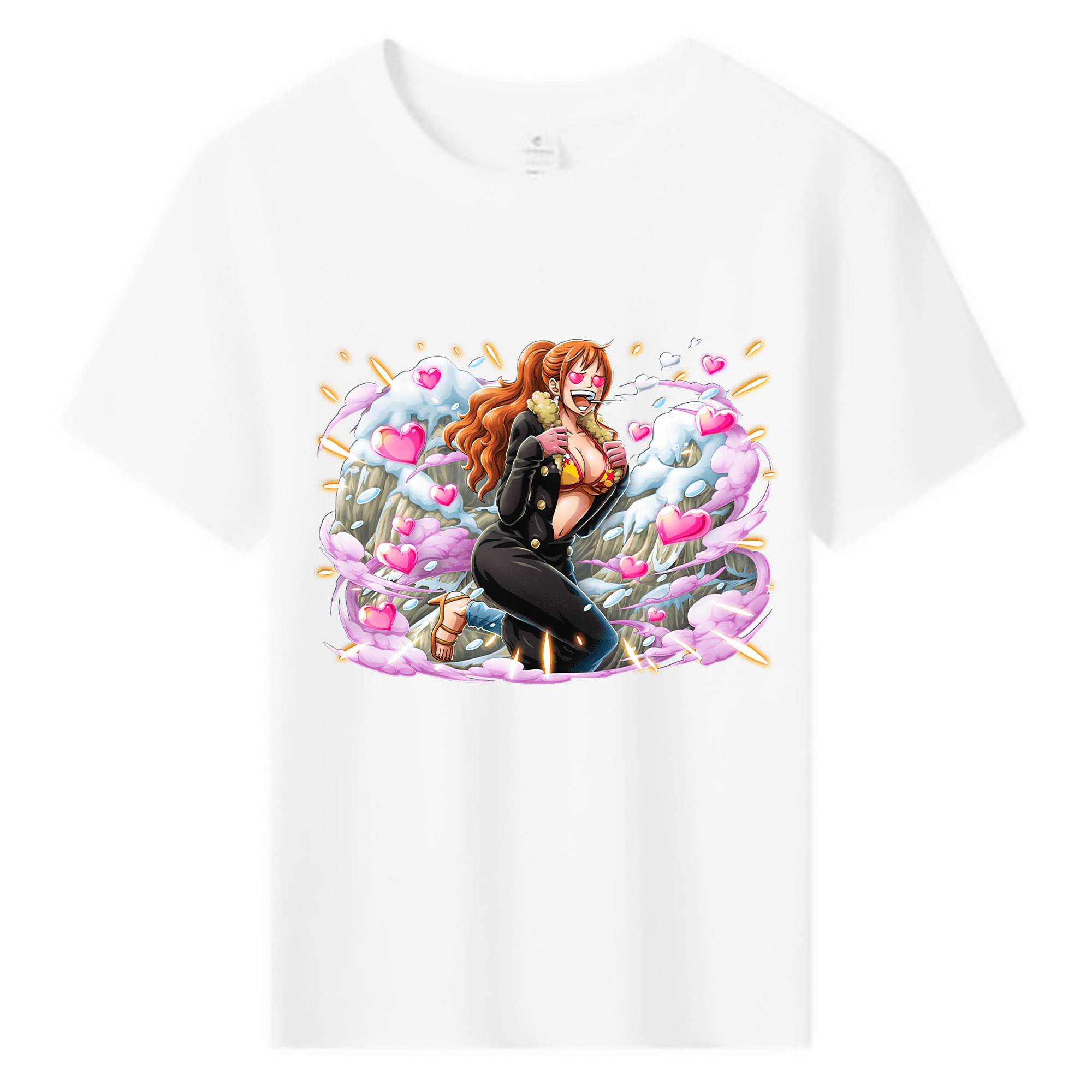 （画像用） ワンピース ナミ ONE PIECE Nami 綿100％キッズTシャツ（フロントプリント）