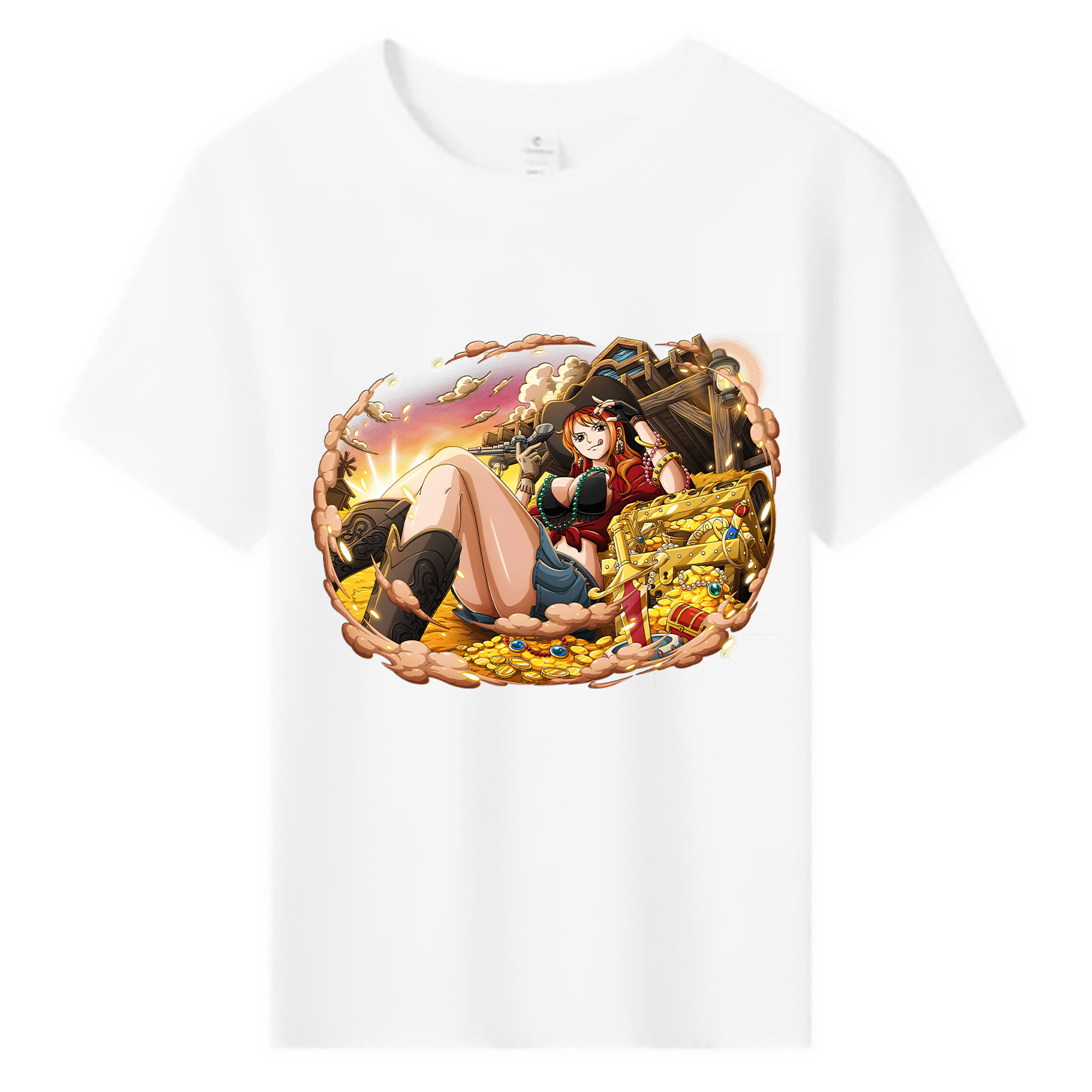 （画像用） ワンピース ナミ ONE PIECE Nami 綿100％キッズTシャツ（フロントプリント）