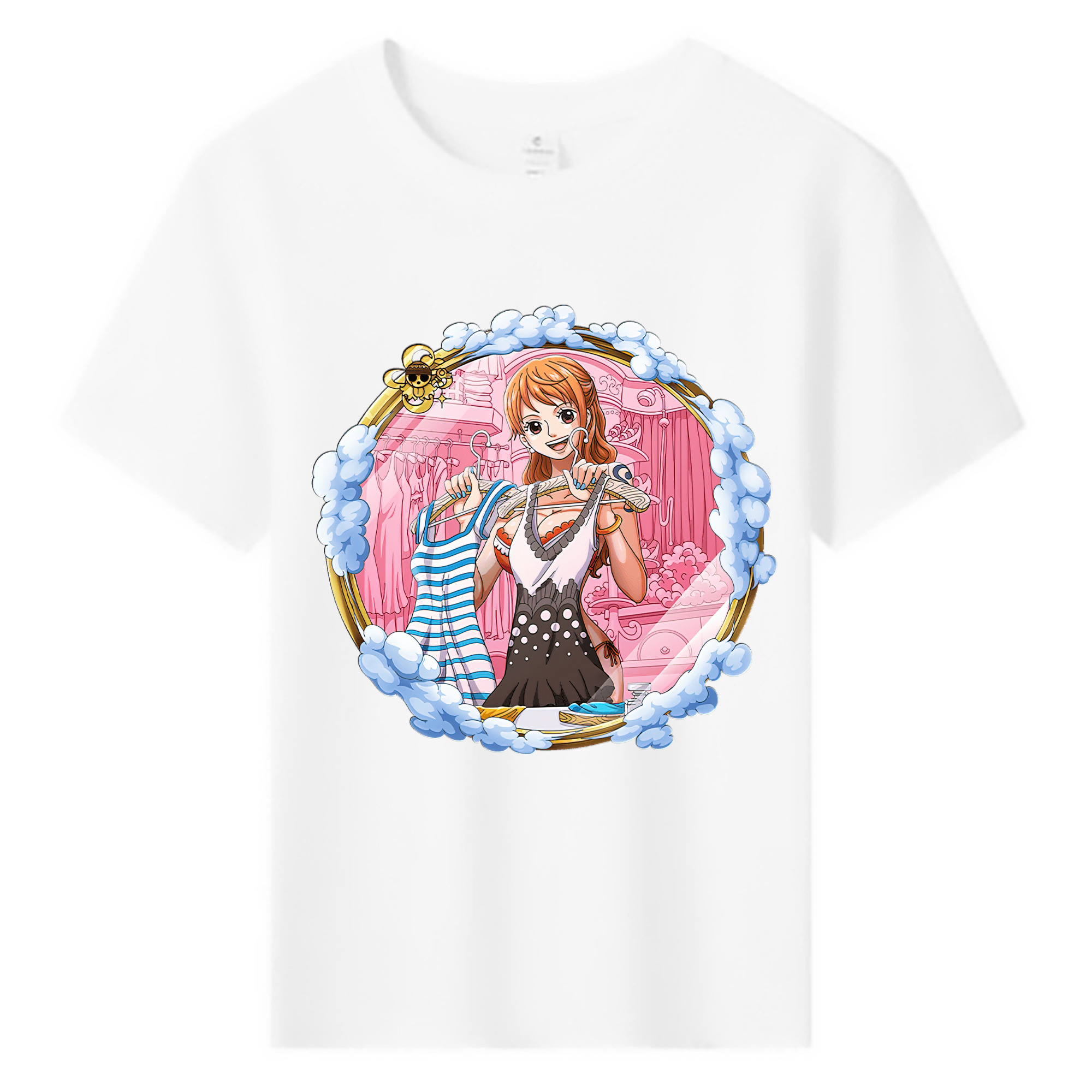 （画像用） ワンピース ナミ ONE PIECE Nami 綿100％キッズTシャツ（フロントプリント）