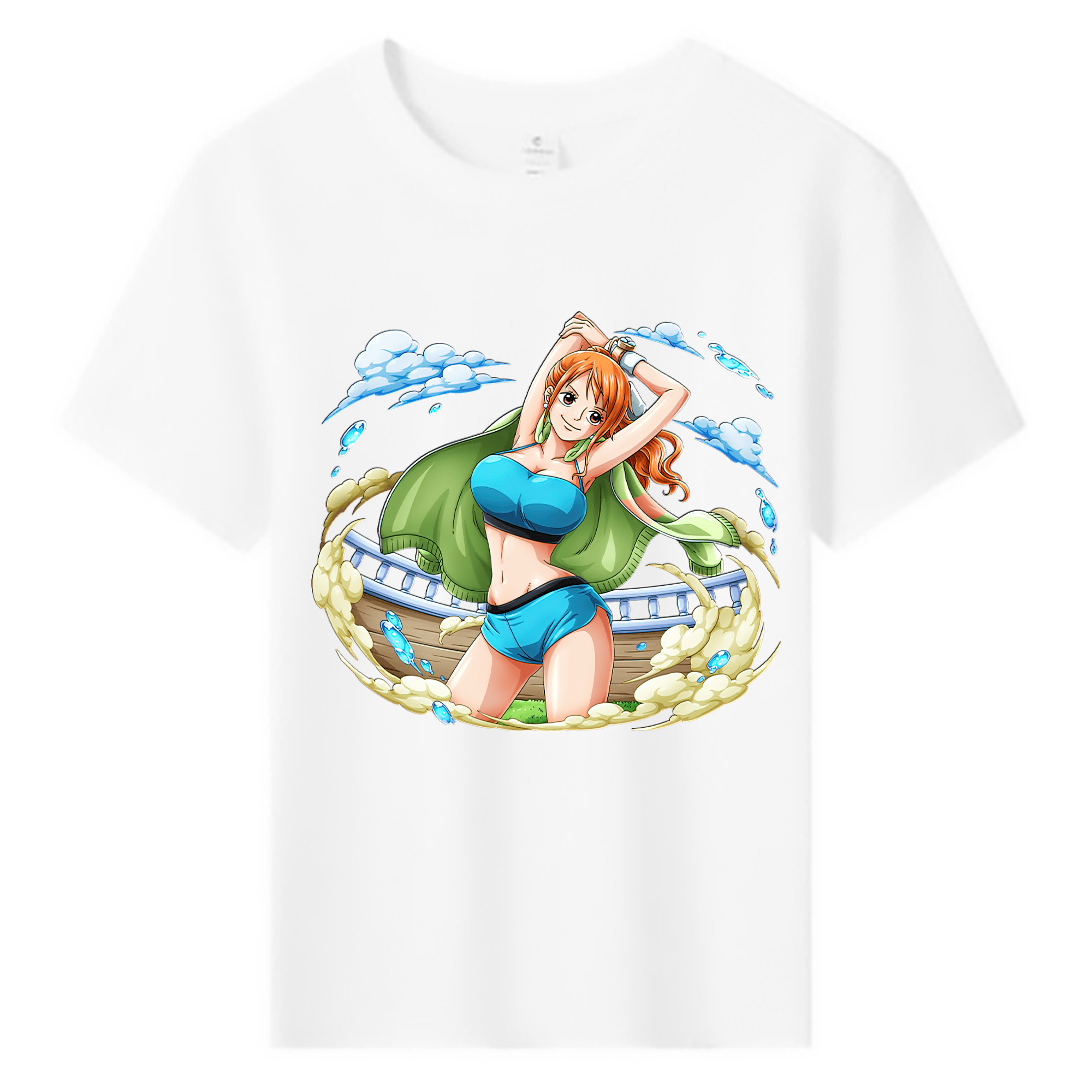 （画像用） ワンピース ナミ ONE PIECE Nami 綿100％キッズTシャツ（フロントプリント）