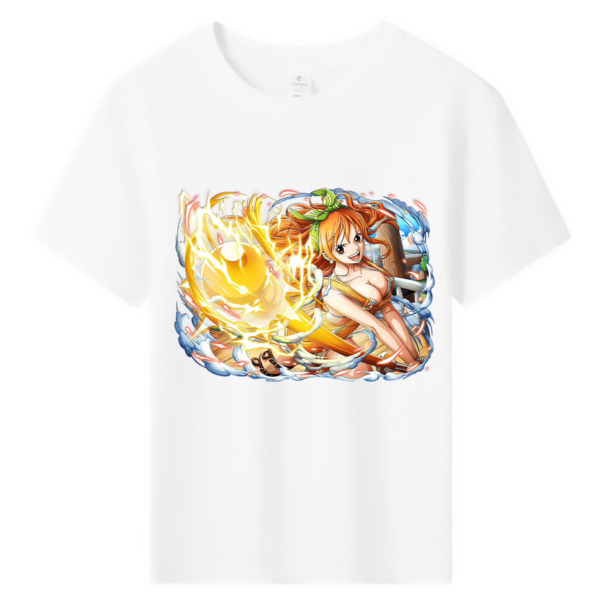 （画像用） ワンピース ナミ ONE PIECE Nami 綿100％キッズTシャツ（フロントプリント）