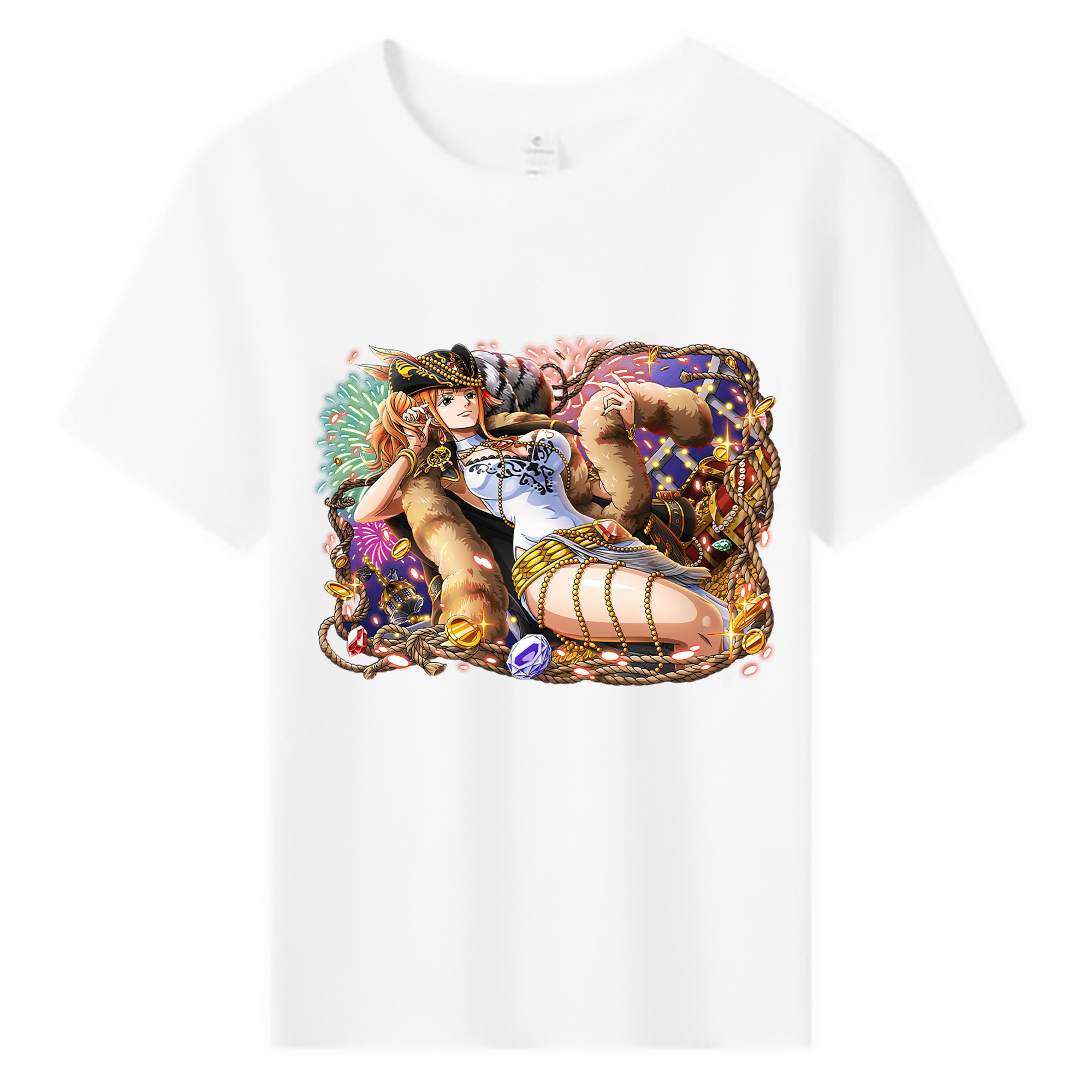 （画像用） ワンピース ナミ ONE PIECE Nami 綿100％キッズTシャツ（フロントプリント）