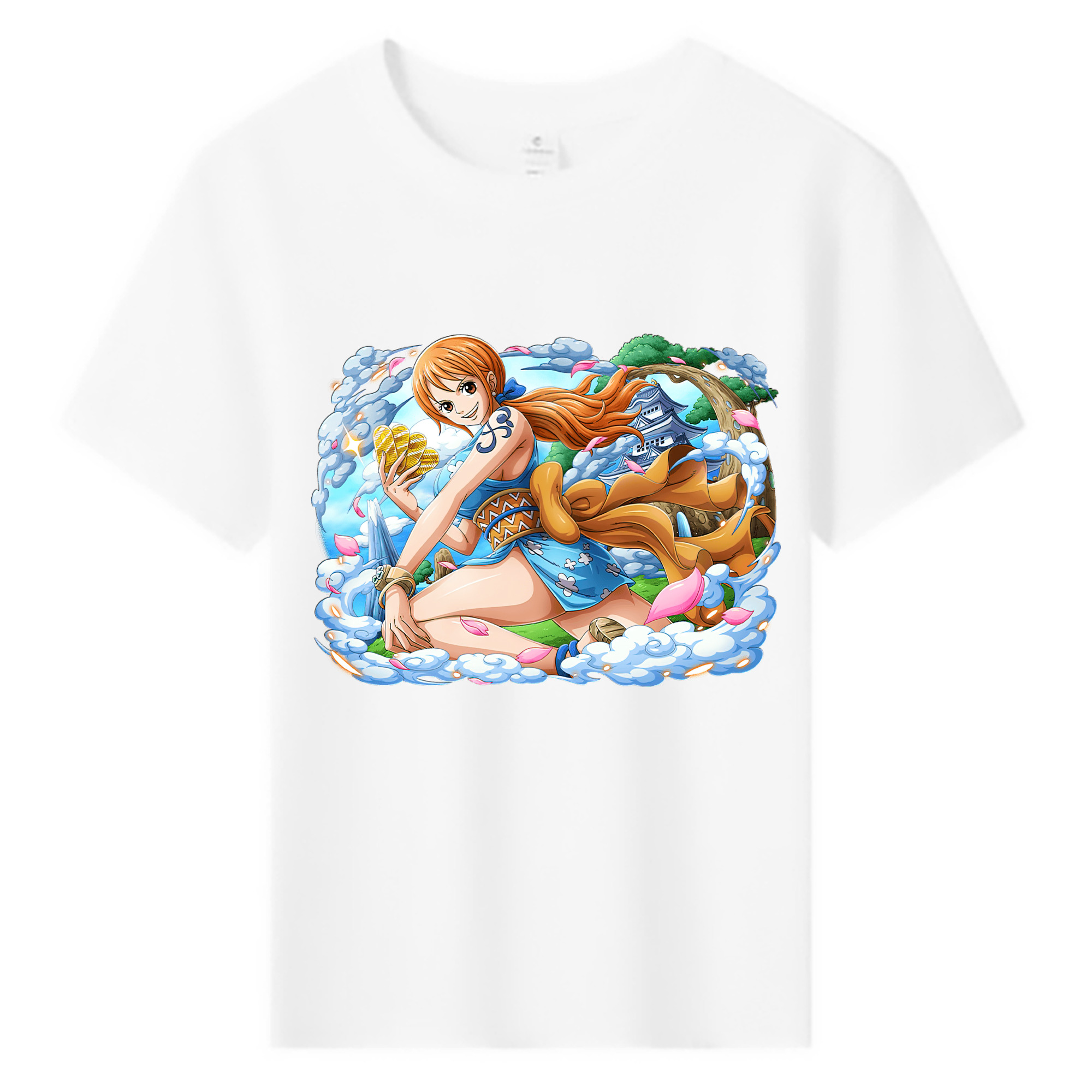 （画像用） ワンピース ナミ ONE PIECE Nami 綿100％キッズTシャツ（フロントプリント）