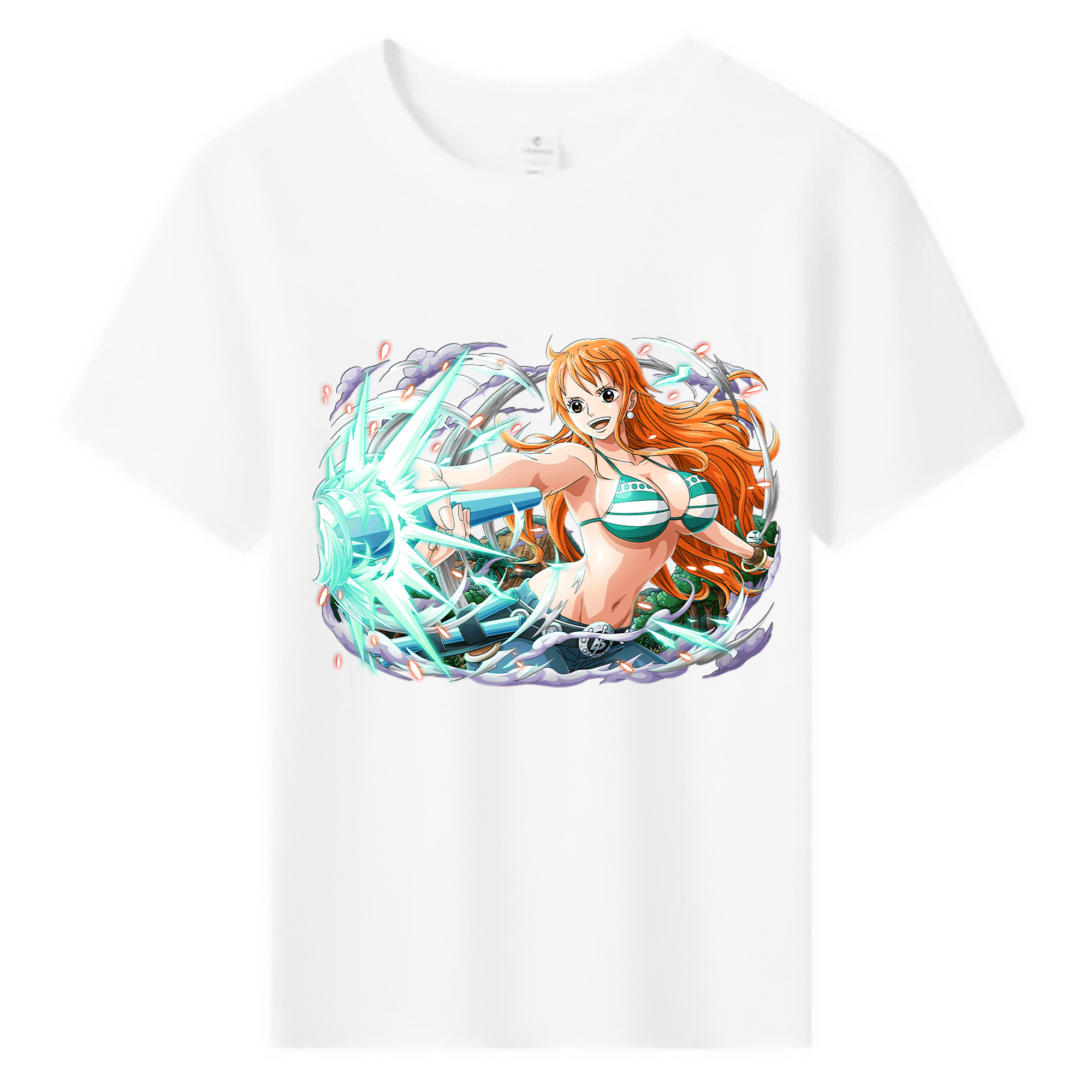（画像用） ワンピース ナミ ONE PIECE Nami 綿100％キッズTシャツ（フロントプリント）