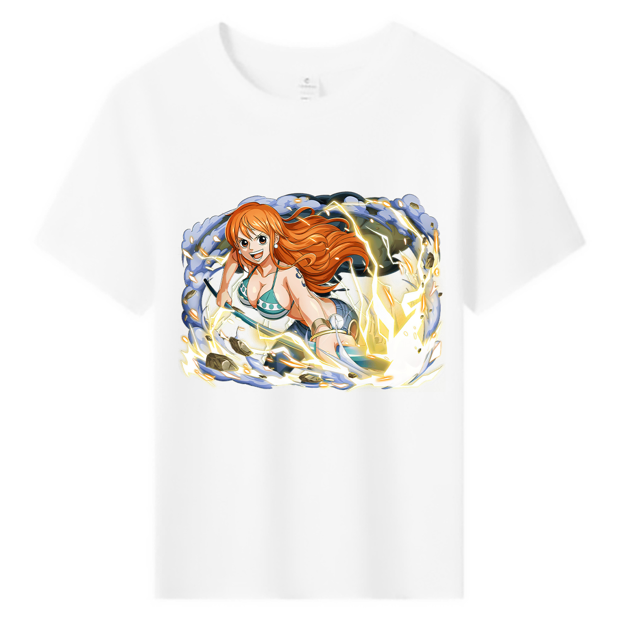 （画像用） ワンピース ナミ ONE PIECE Nami 綿100％キッズTシャツ（フロントプリント）