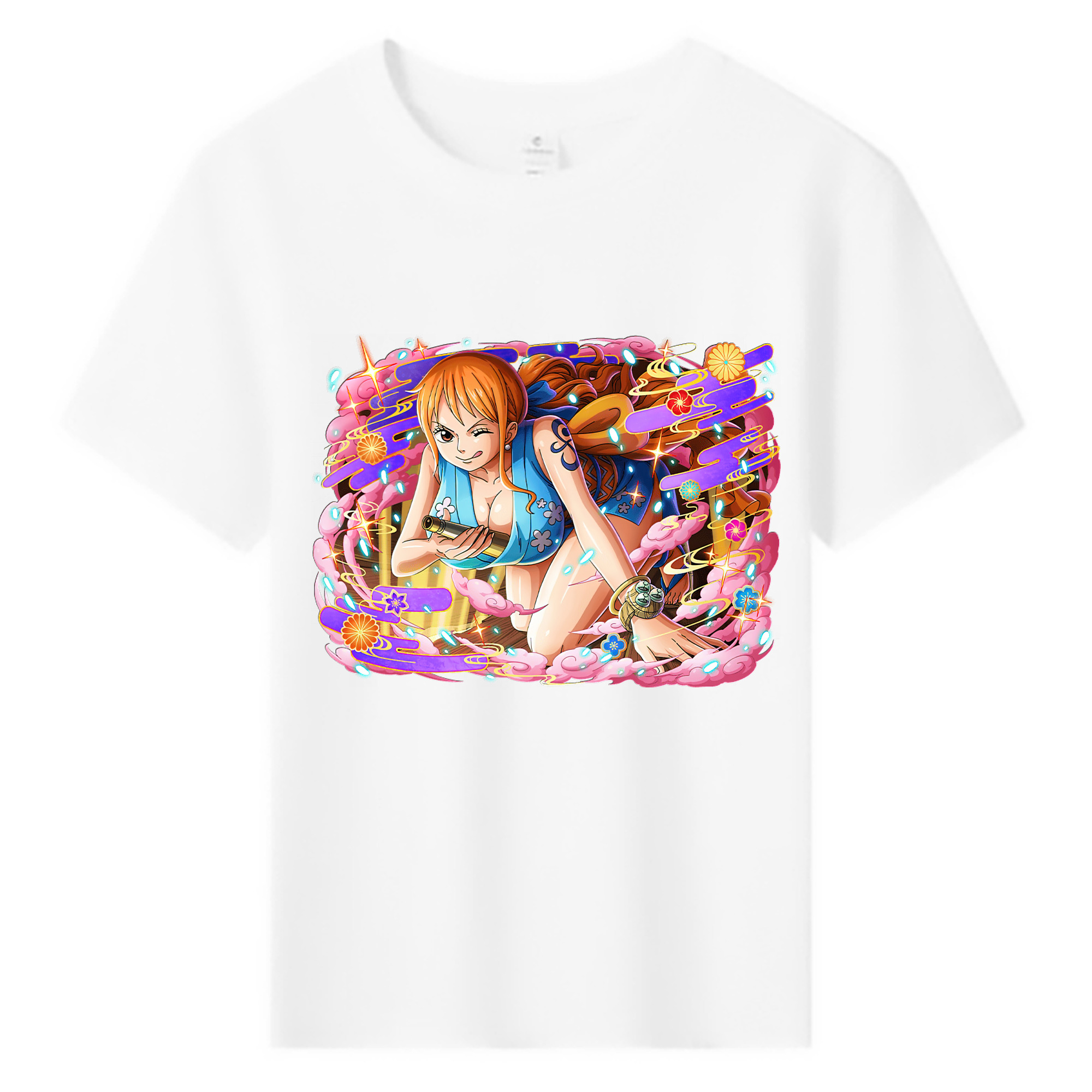 （画像用） ワンピース ナミ ONE PIECE Nami 綿100％キッズTシャツ（フロントプリント）