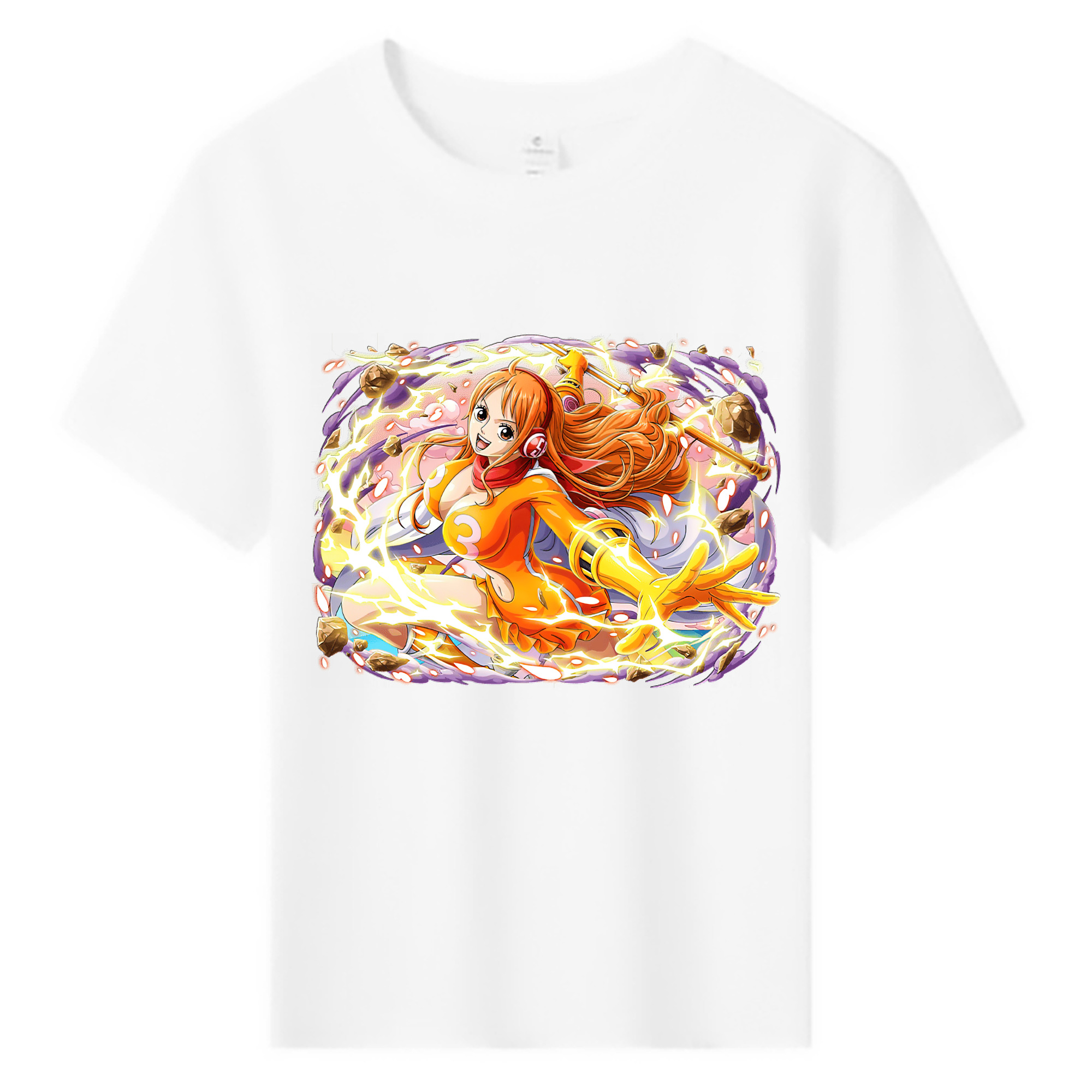 （画像用） ワンピース ナミ ONE PIECE Nami 綿100％キッズTシャツ（フロントプリント）
