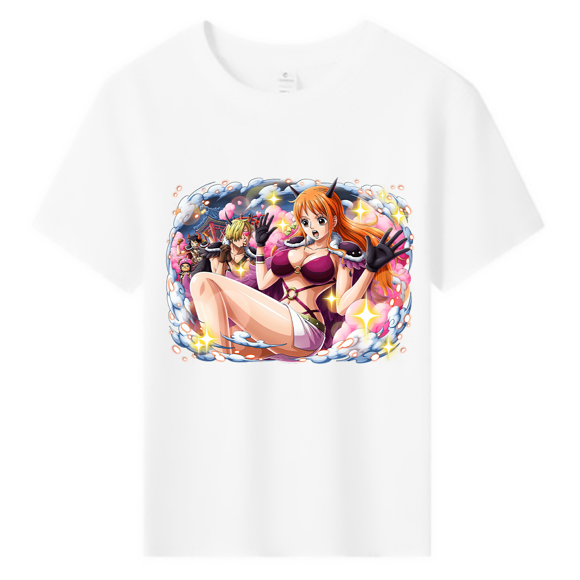 （画像用） ワンピース ナミ ONE PIECE Nami 綿100％キッズTシャツ（フロントプリント）