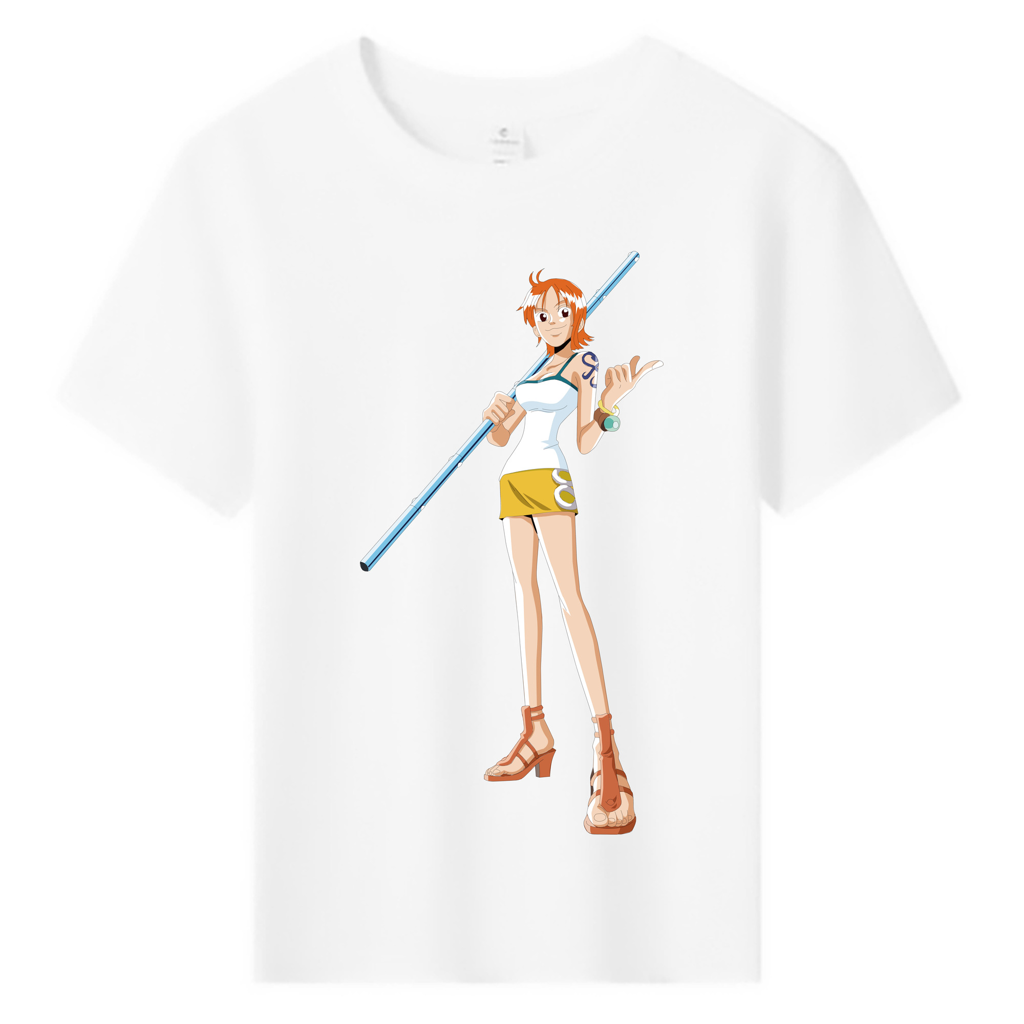 （画像用） ワンピース ナミ ONE PIECE Nami 綿100％キッズTシャツ（フロントプリント）