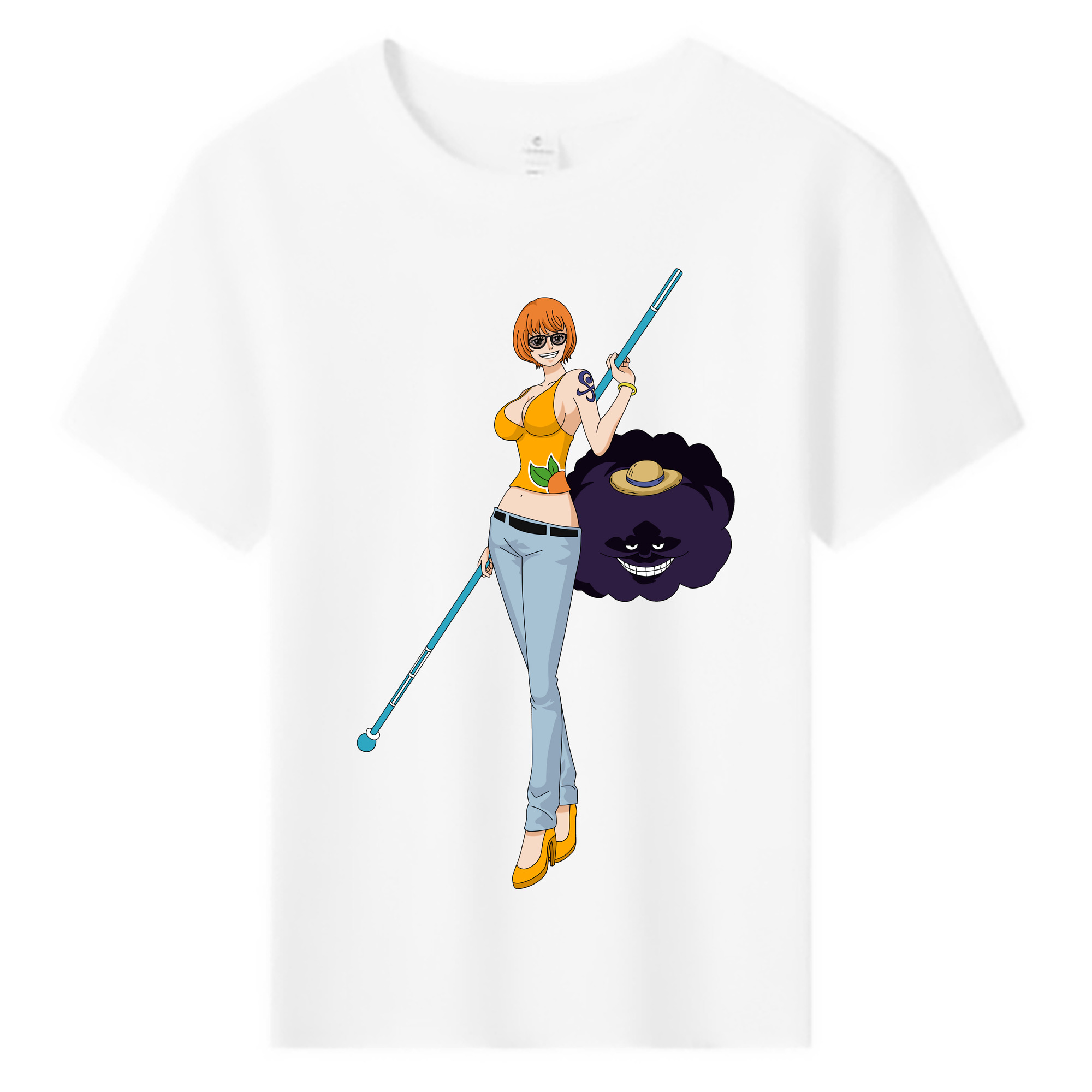 （画像用） ワンピース ナミ ONE PIECE Nami 綿100％キッズTシャツ（フロントプリント）