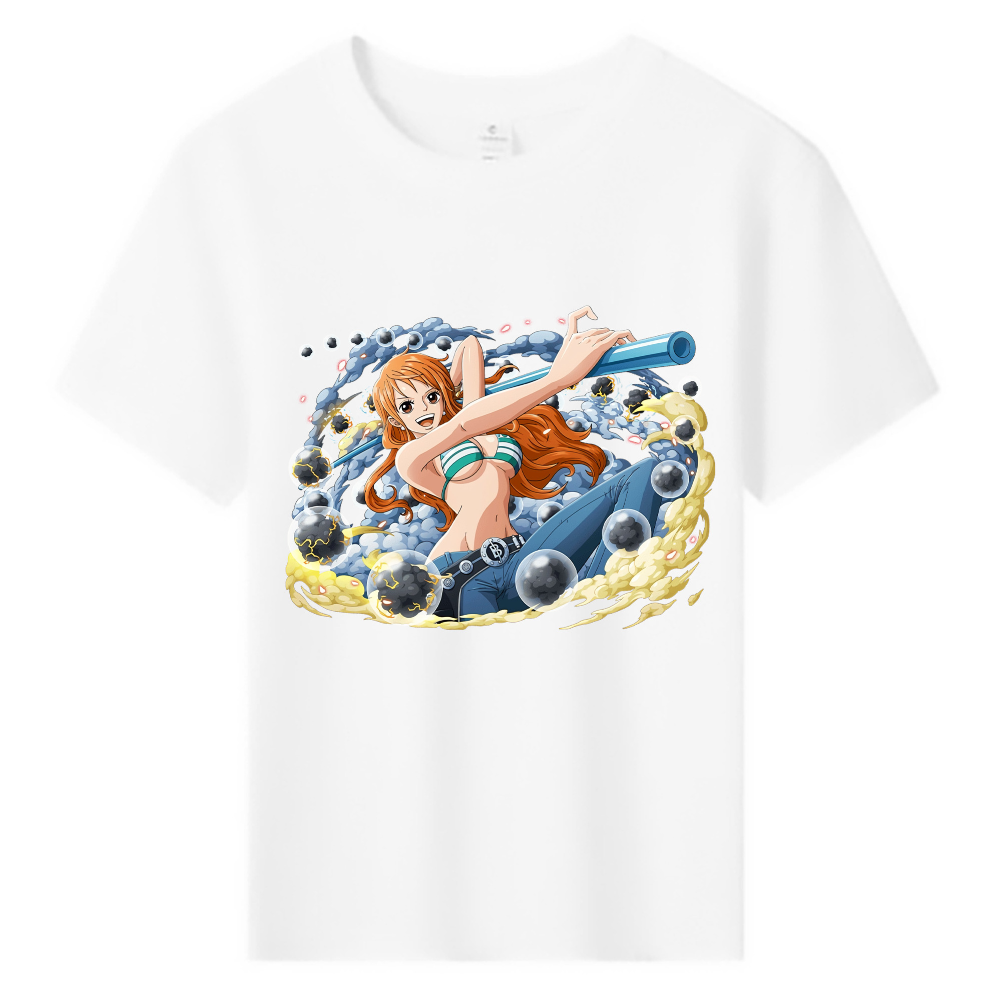 （画像用） ワンピース ナミ ONE PIECE Nami 綿100％キッズTシャツ（フロントプリント）