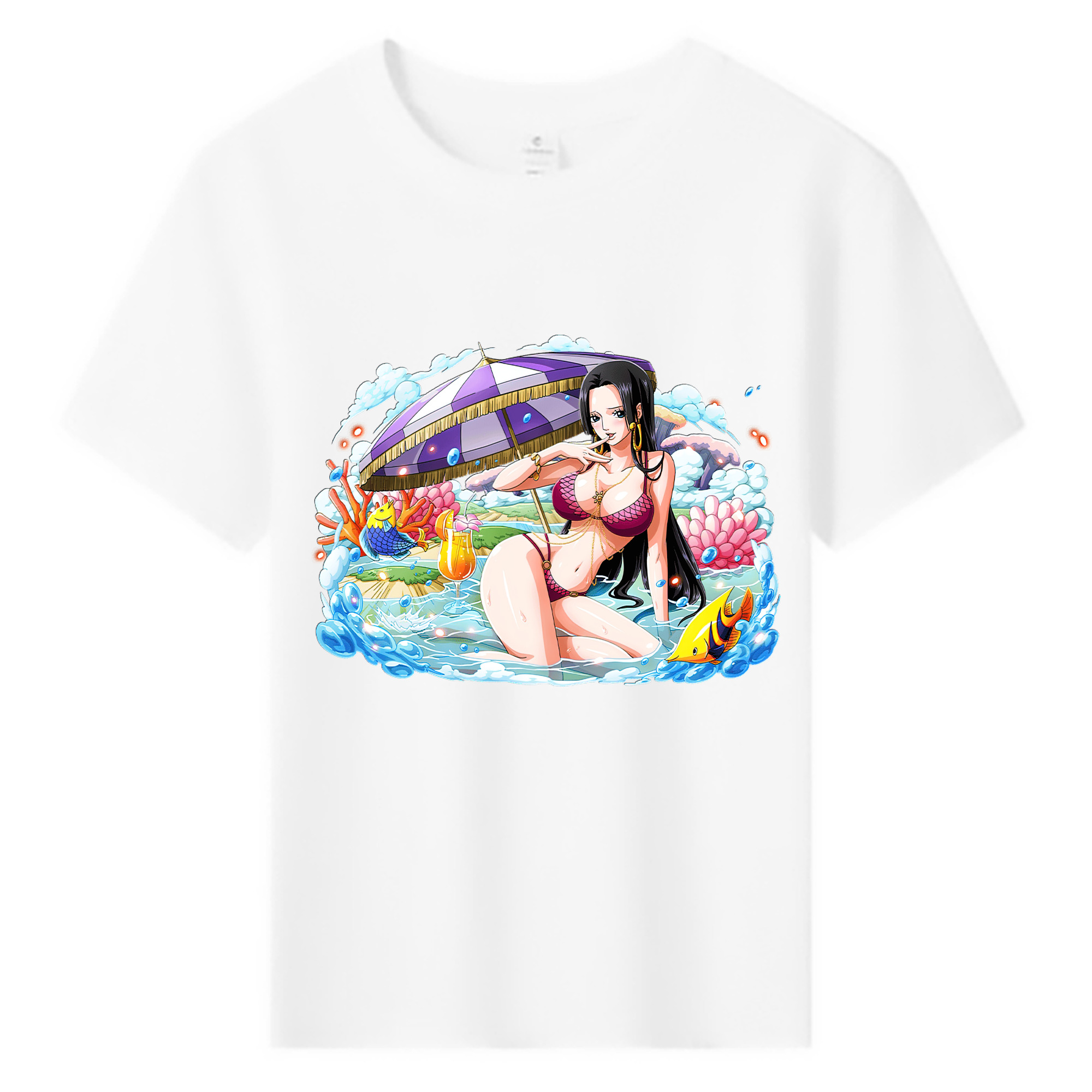 ワンピース ボア・ハンコック ONE PIECE Boa·Hancock 綿100％キッズTシャツ（フロントプリント）
