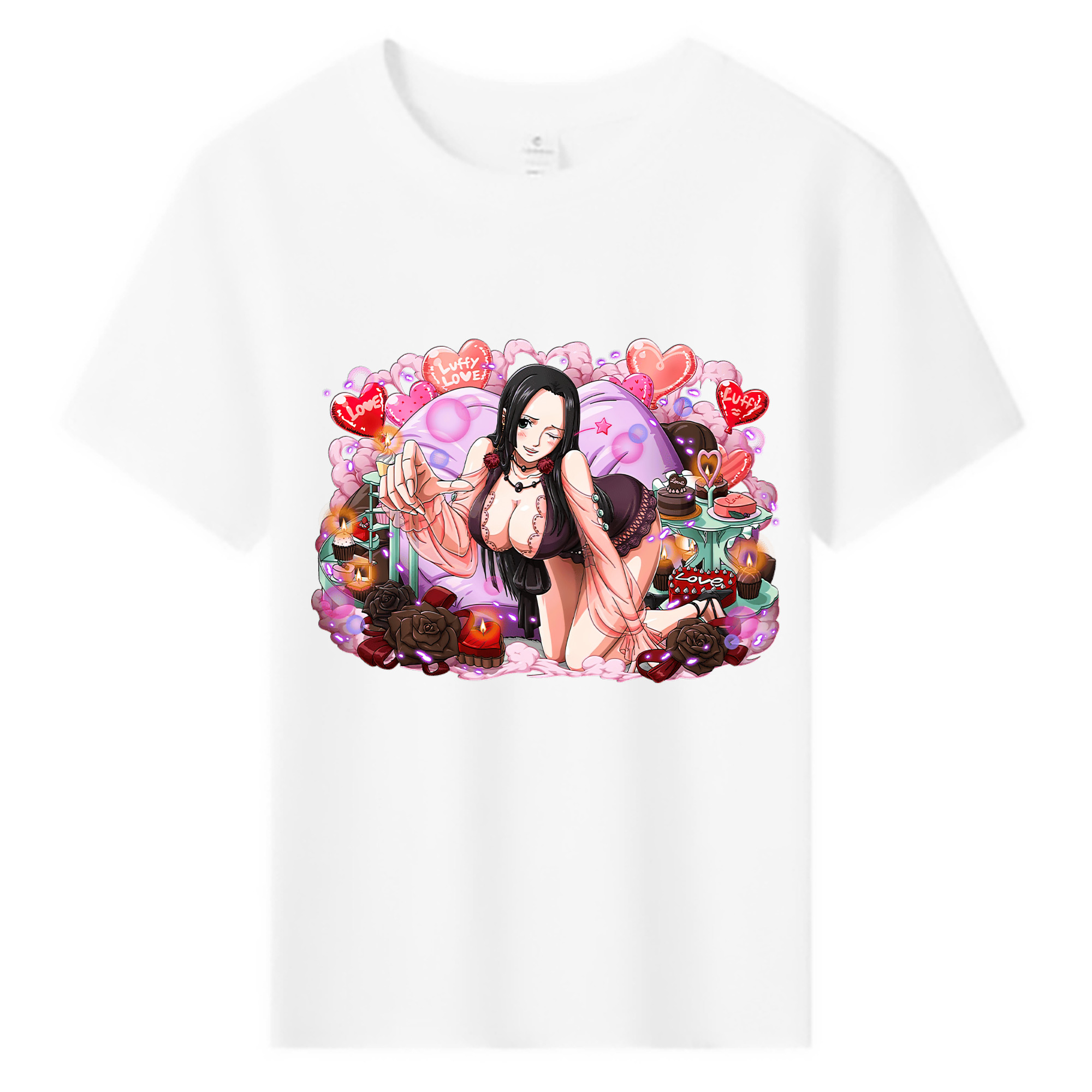 ワンピース ボア・ハンコック ONE PIECE Boa·Hancock 綿100％キッズTシャツ（フロントプリント）