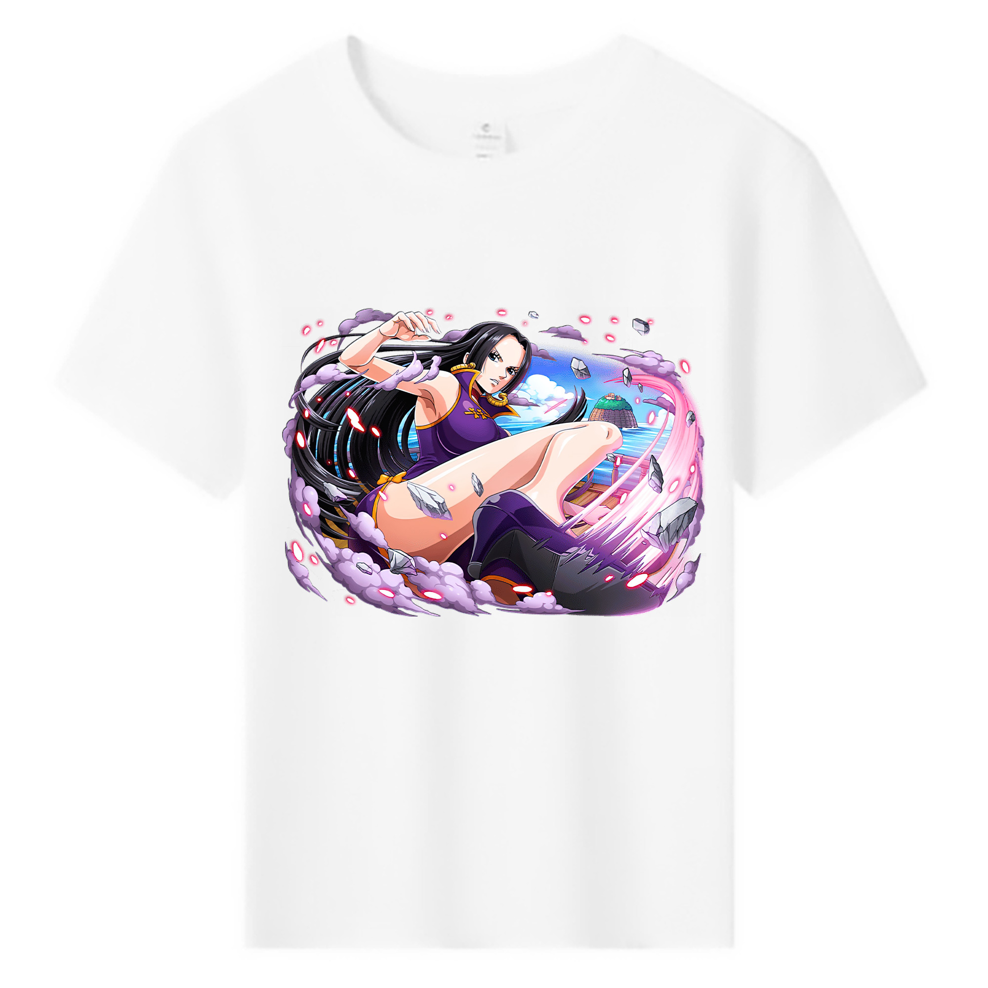 ワンピース ボア・ハンコック ONE PIECE Boa·Hancock 綿100％キッズTシャツ（フロントプリント）