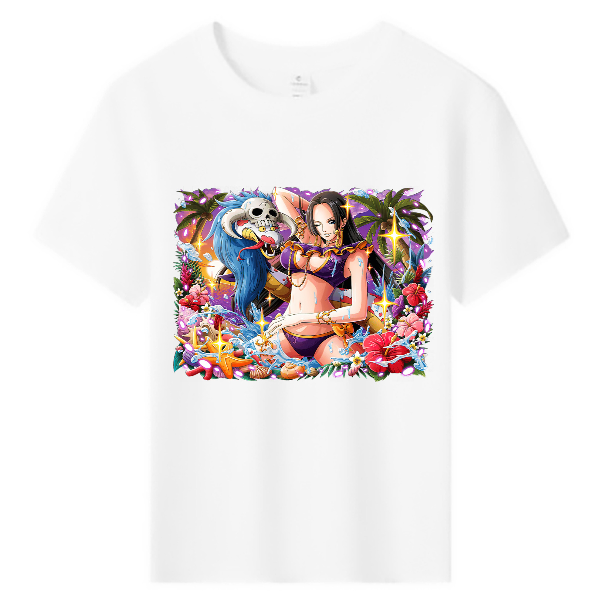 ワンピース ボア・ハンコック ONE PIECE Boa·Hancock 綿100％キッズTシャツ（フロントプリント）