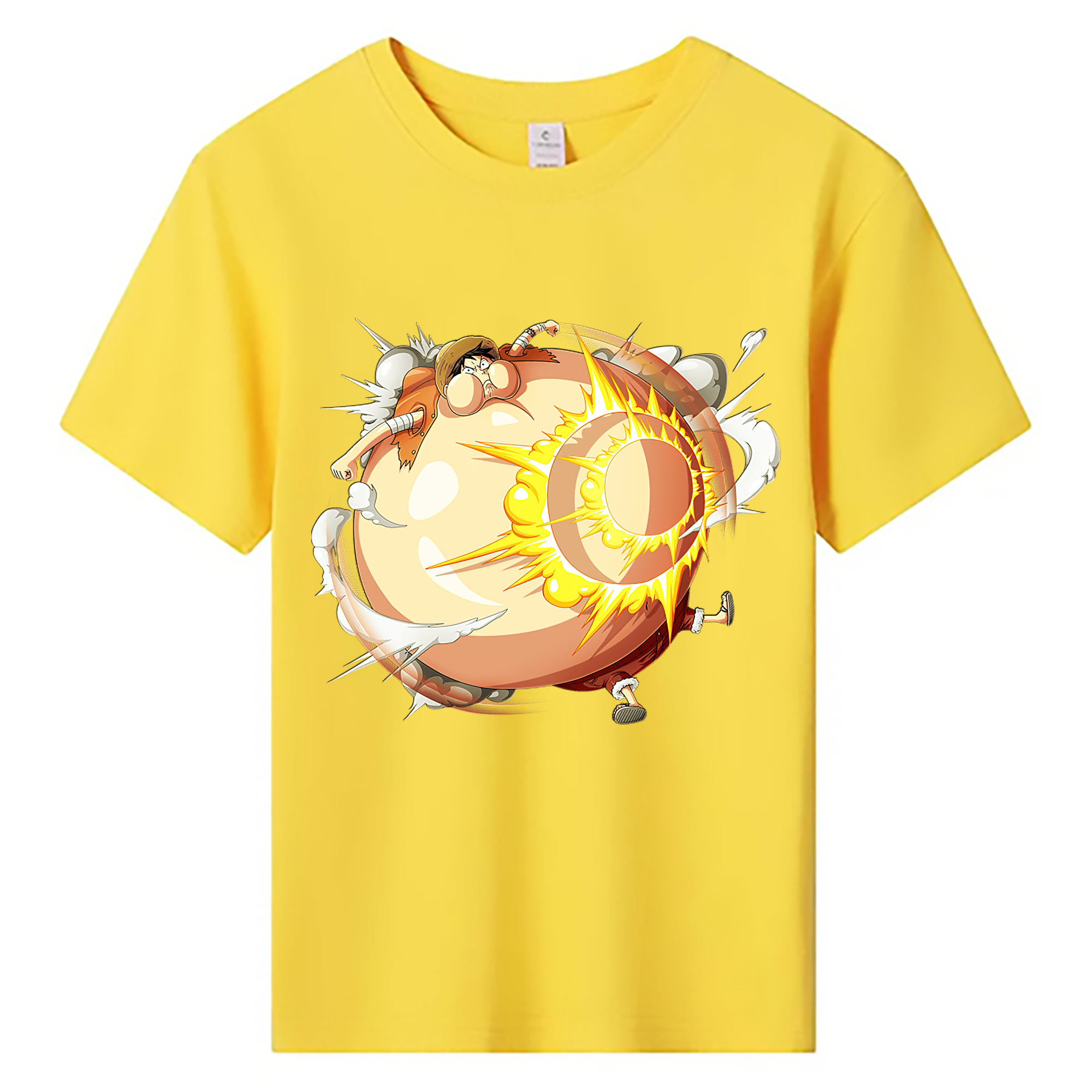 （画像用） ワンピース モンキー・D・ルフィ ONE PIECE Monkey D. Luffy 綿100％キッズTシャツ（フロントプリント）