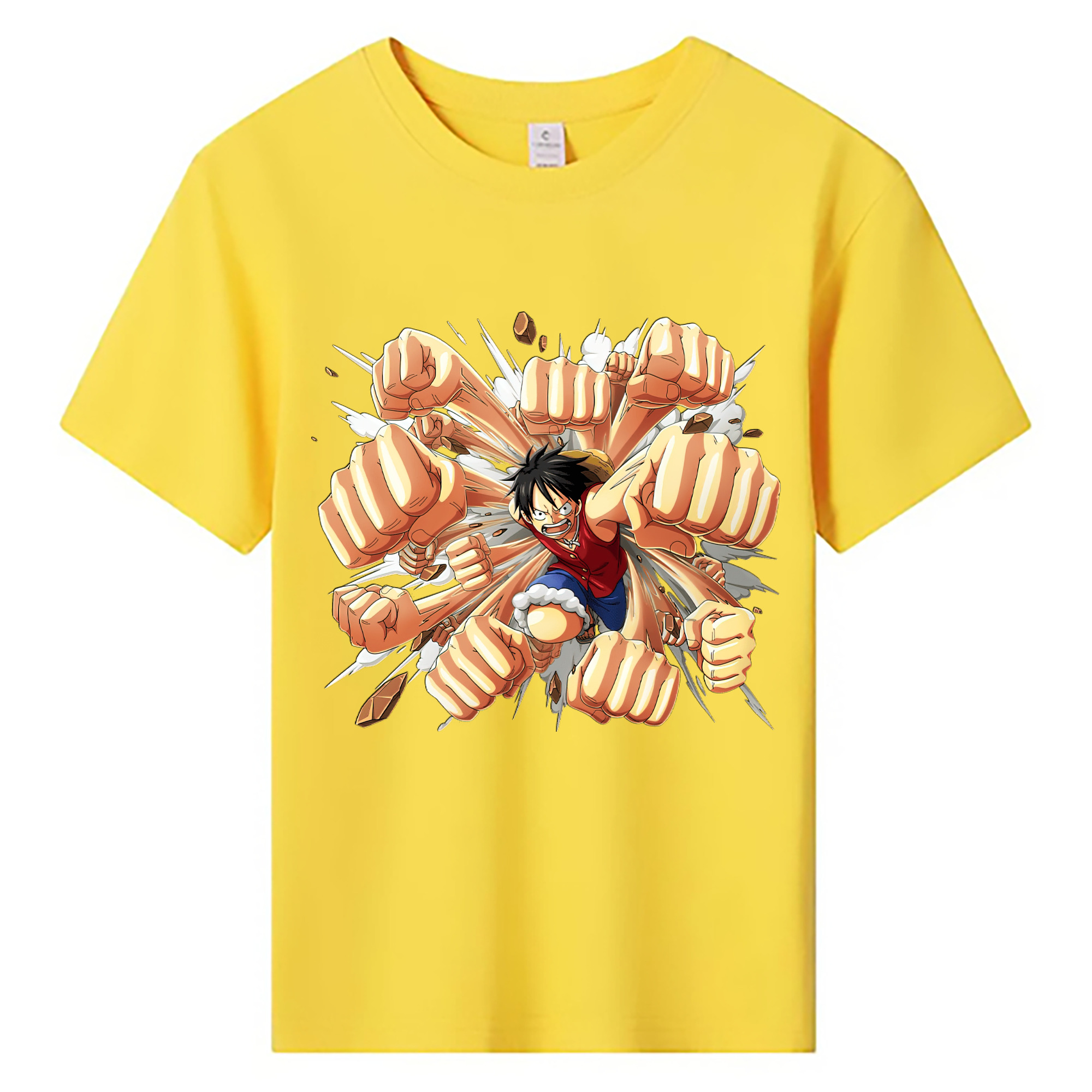 （画像用） ワンピース モンキー・D・ルフィ ONE PIECE Monkey D. Luffy 綿100％キッズTシャツ（フロントプリント）