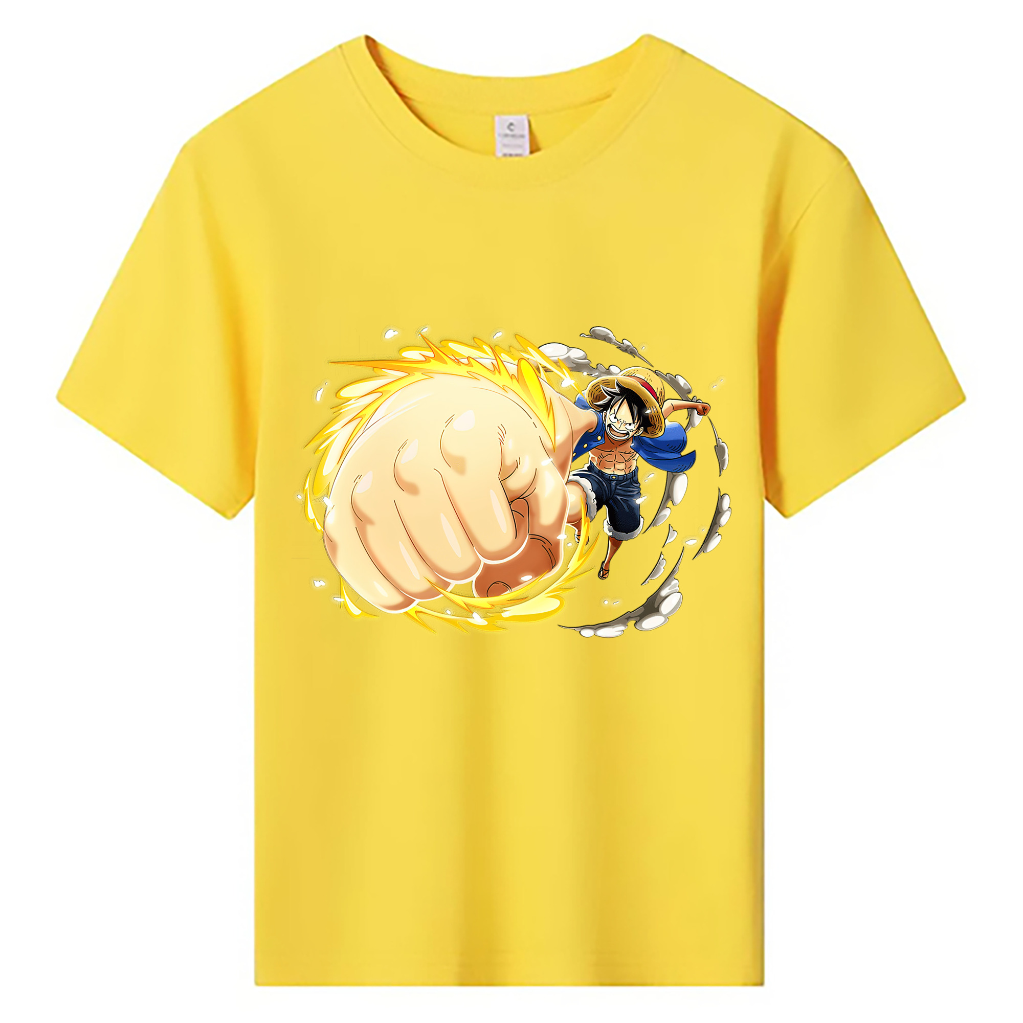 （画像用） ワンピース モンキー・D・ルフィ ONE PIECE Monkey D. Luffy 綿100％キッズTシャツ（フロントプリント）
