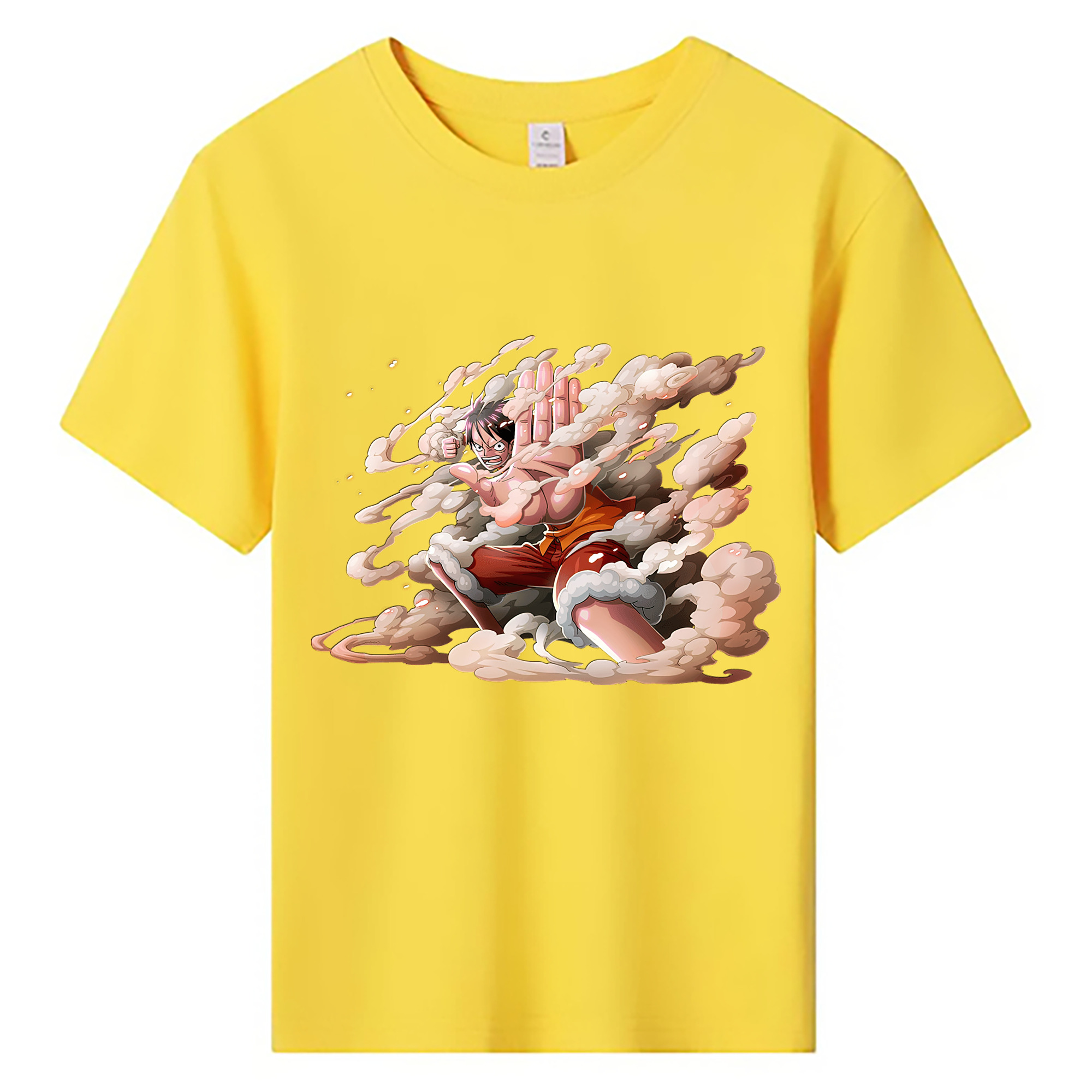 （画像用） ワンピース モンキー・D・ルフィ ONE PIECE Monkey D. Luffy 綿100％キッズTシャツ（フロントプリント）