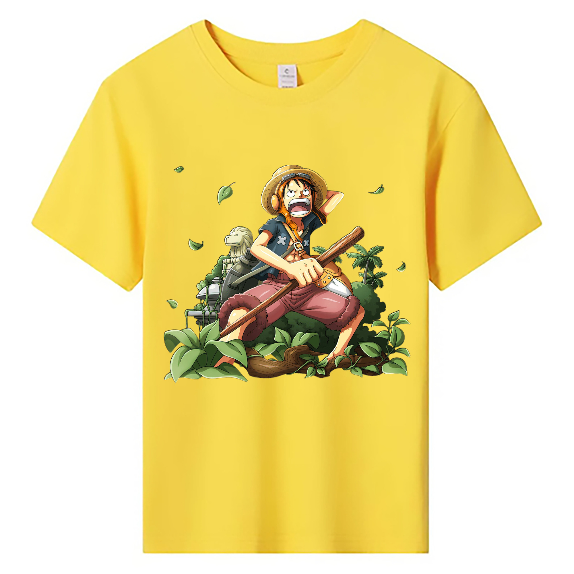 （画像用） ワンピース モンキー・D・ルフィ ONE PIECE Monkey D. Luffy 綿100％キッズTシャツ（フロントプリント）