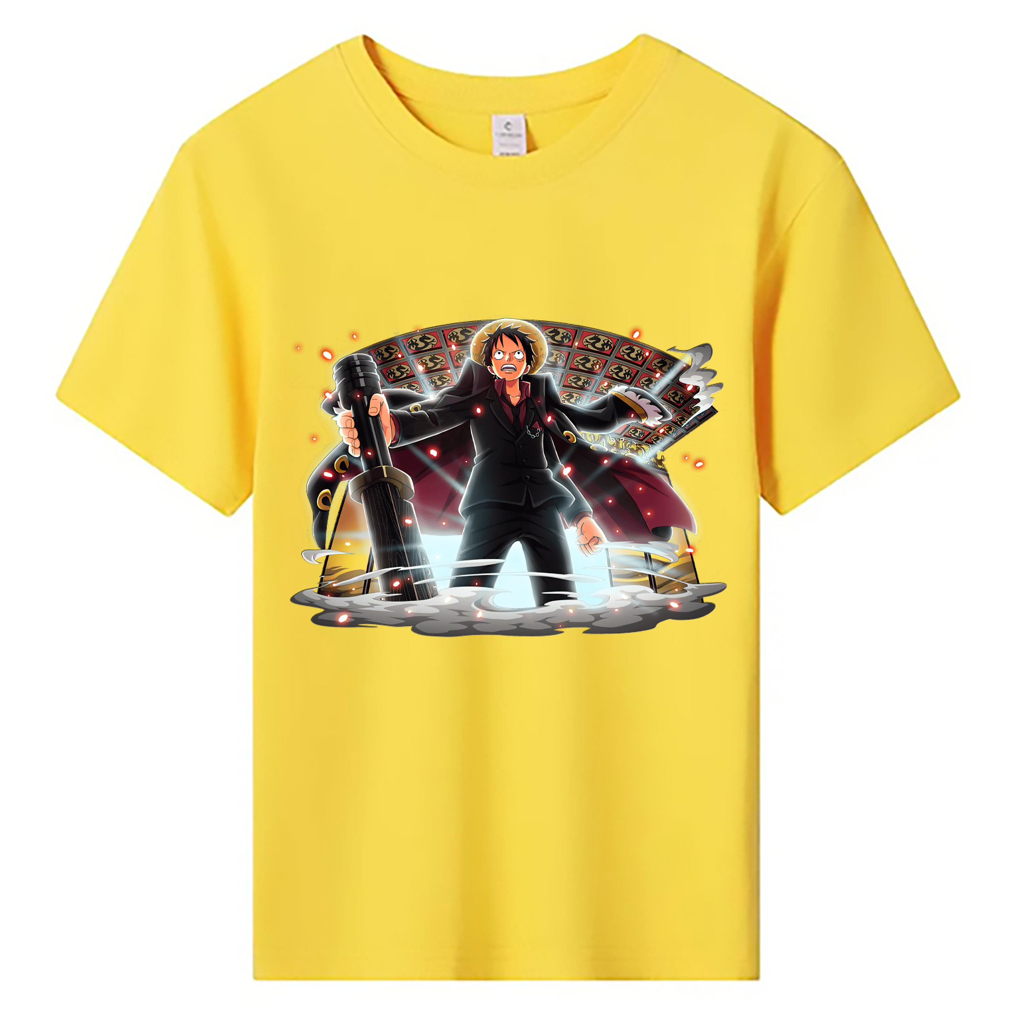 （画像用） ワンピース モンキー・D・ルフィ ONE PIECE Monkey D. Luffy 綿100％キッズTシャツ（フロントプリント）