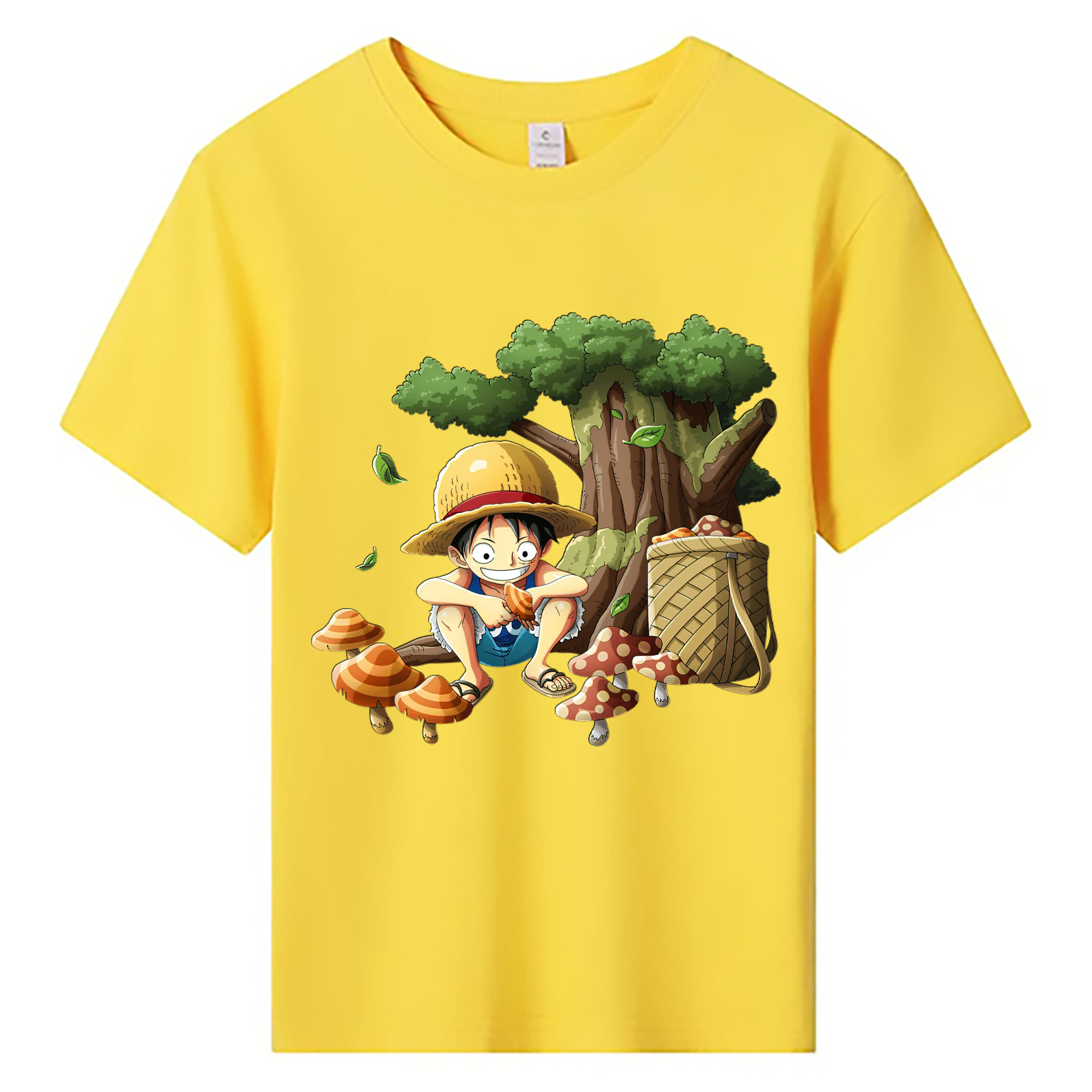 （画像用） ワンピース モンキー・D・ルフィ ONE PIECE Monkey D. Luffy 綿100％キッズTシャツ（フロントプリント）