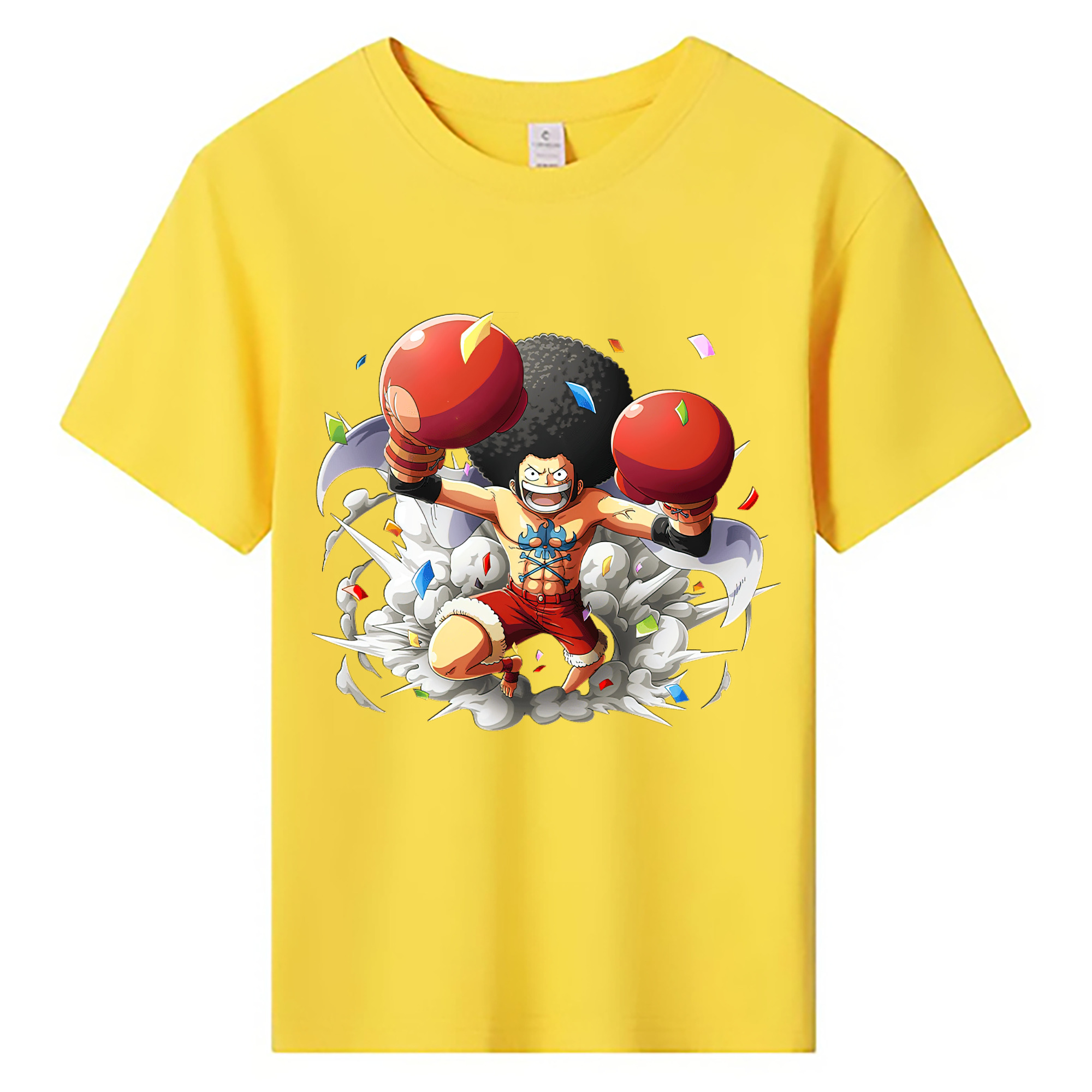 ワンピース モンキー・D・ルフィ ONE PIECE Monkey D. Luffy 綿100％キッズTシャツ（フロントプリント）