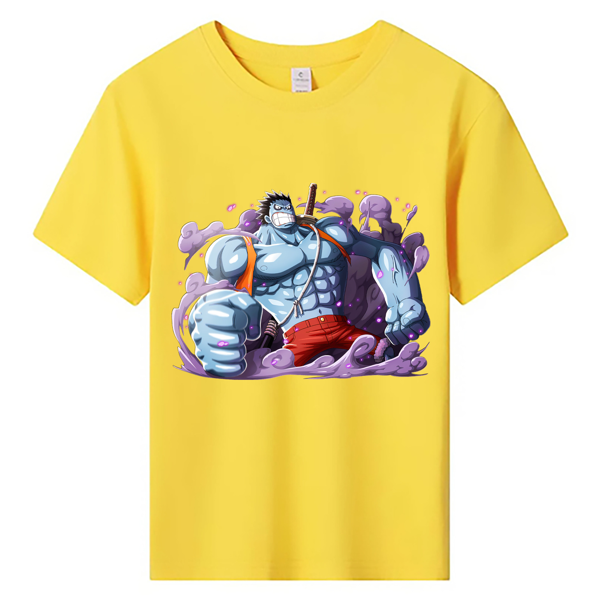 ワンピース モンキー・D・ルフィ ONE PIECE Monkey D. Luffy 綿100％キッズTシャツ（フロントプリント）