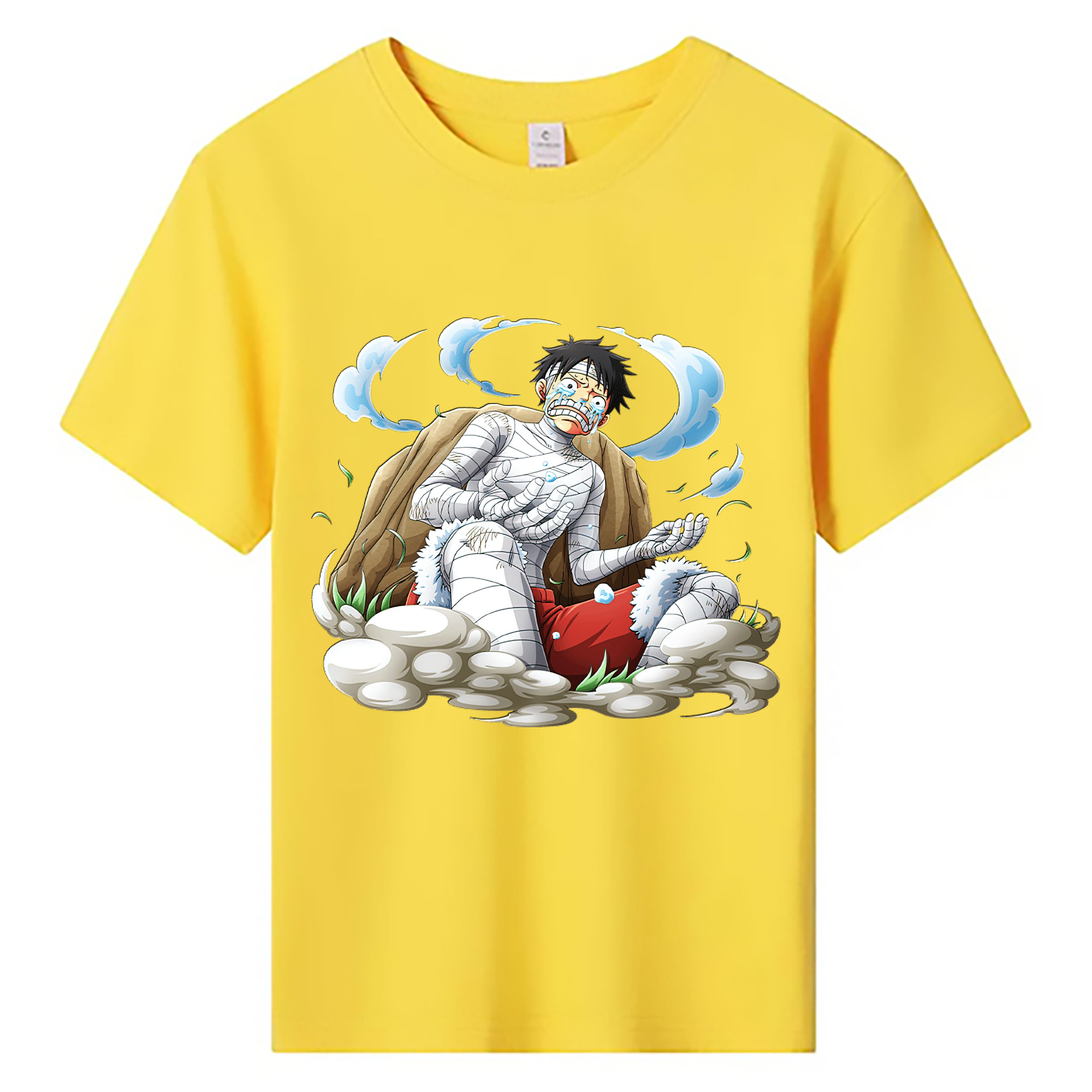 ワンピース モンキー・D・ルフィ ONE PIECE Monkey D. Luffy 綿100％キッズTシャツ（フロントプリント）