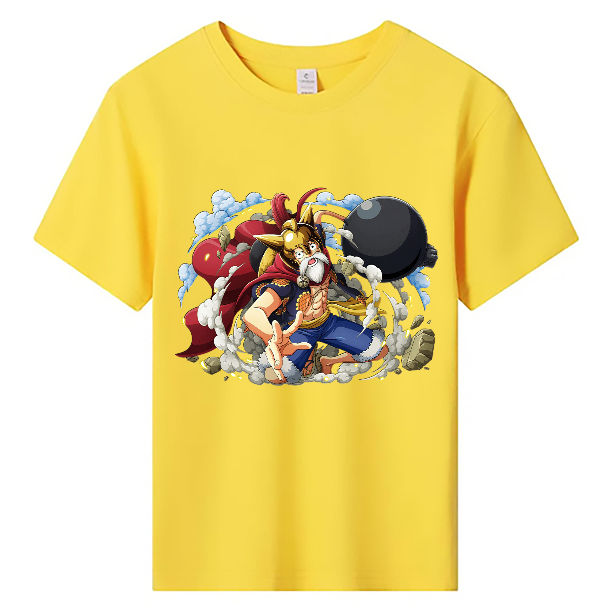 ワンピース モンキー・D・ルフィ ONE PIECE Monkey D. Luffy 綿100％キッズTシャツ（フロントプリント）